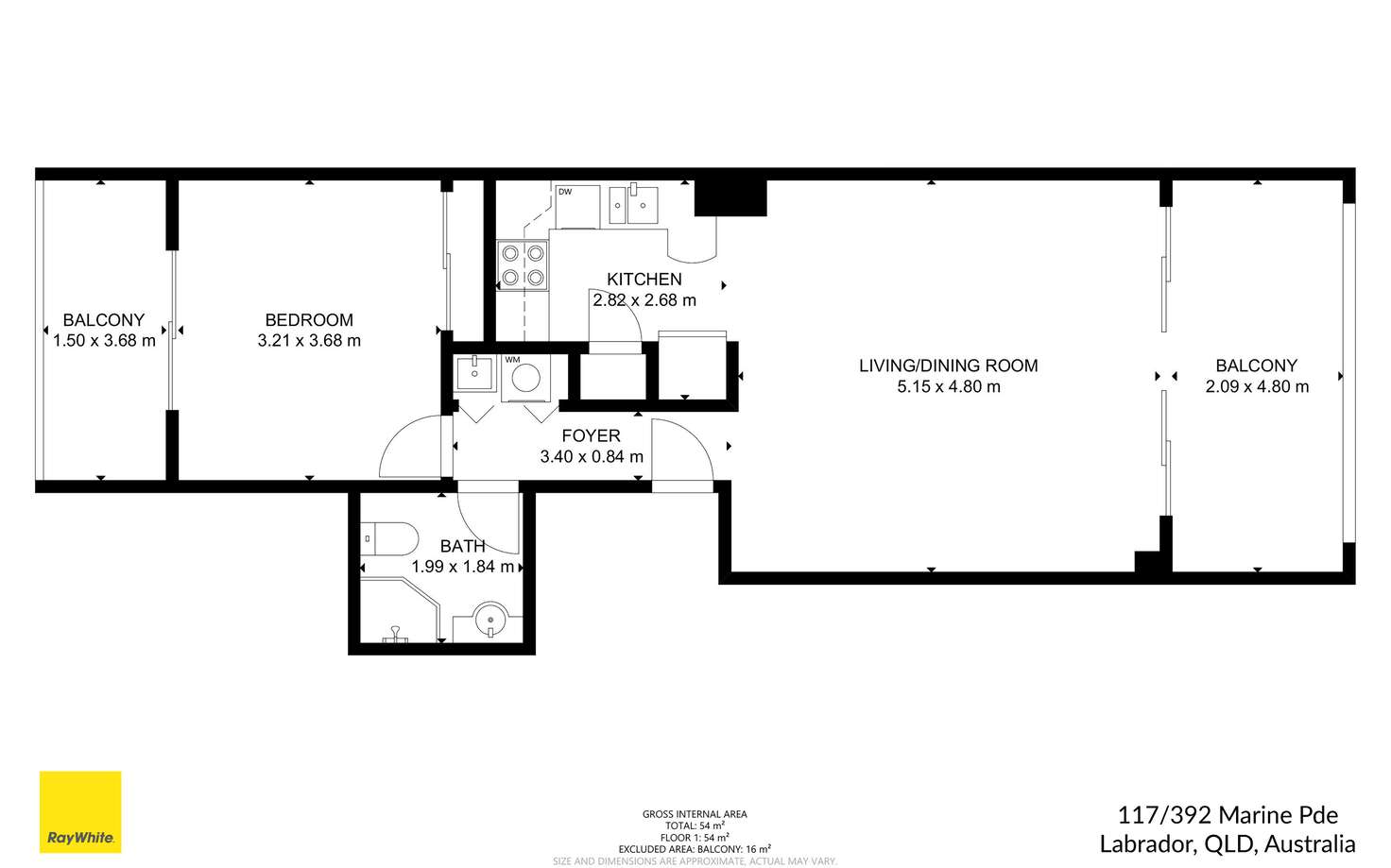 Floorplan of Homely apartment listing, 117/392 Marine Parade, Labrador QLD 4215