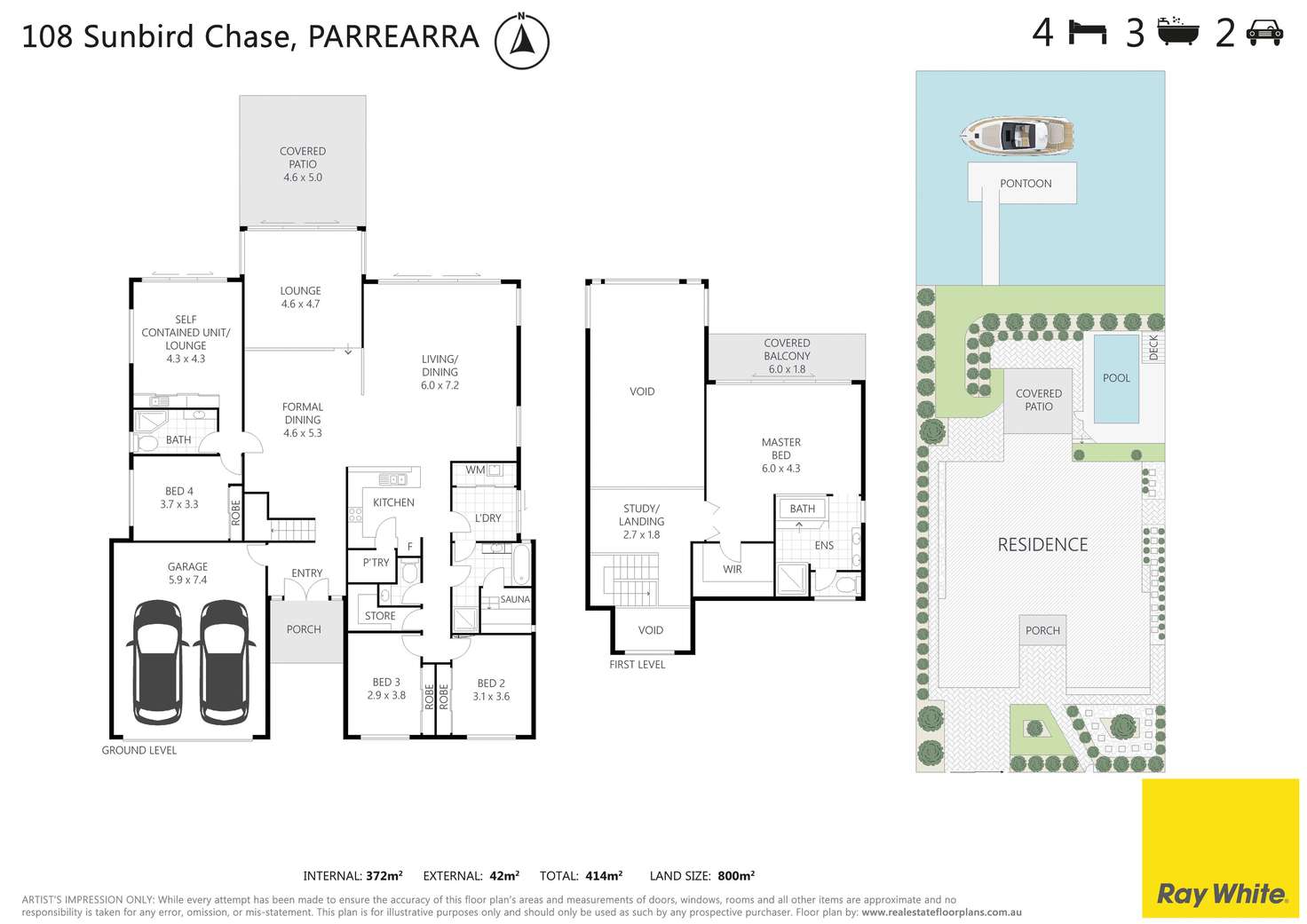 Floorplan of Homely house listing, 108 Sunbird Chase, Parrearra QLD 4575