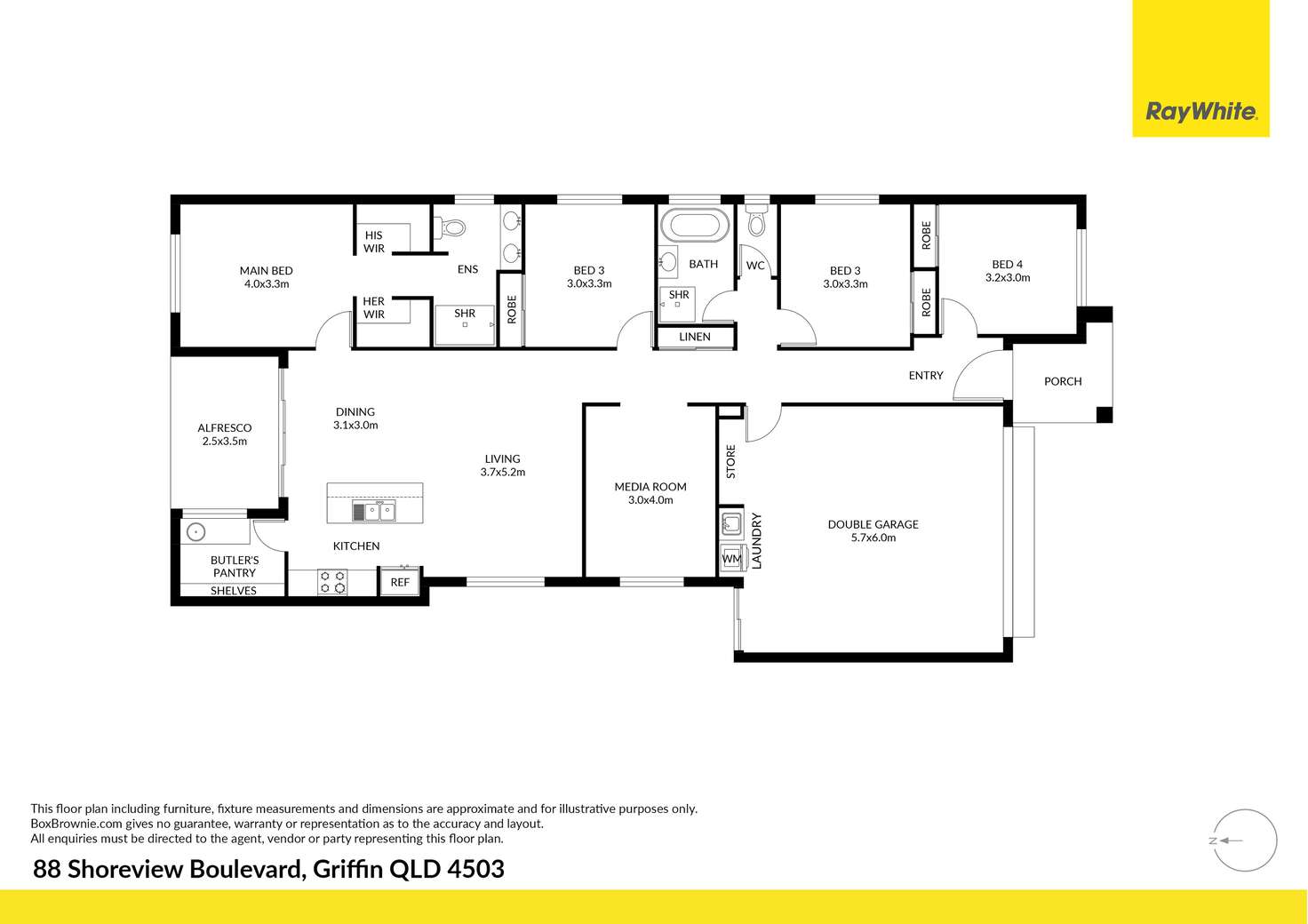 Floorplan of Homely house listing, 88 Shoreview Boulevard, Griffin QLD 4503