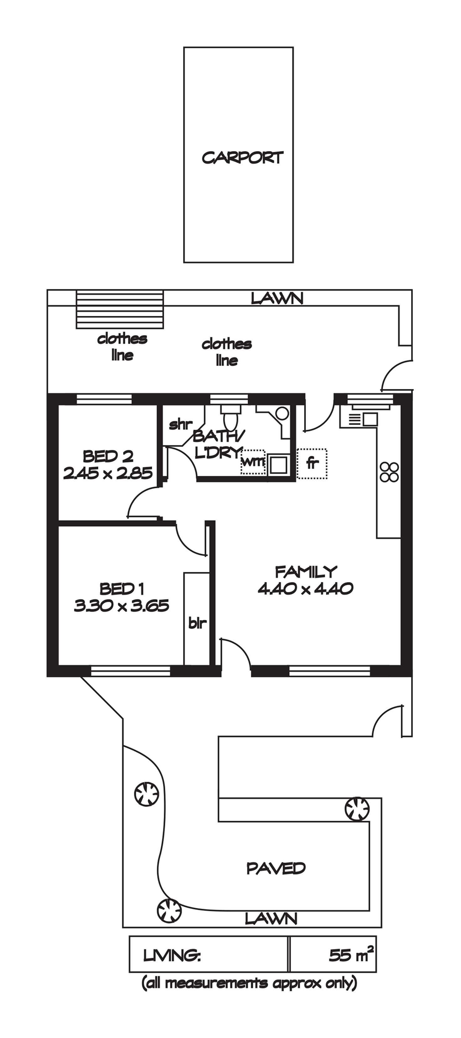 Floorplan of Homely apartment listing, 2/1a Fourth Avenue, Woodville Gardens SA 5012