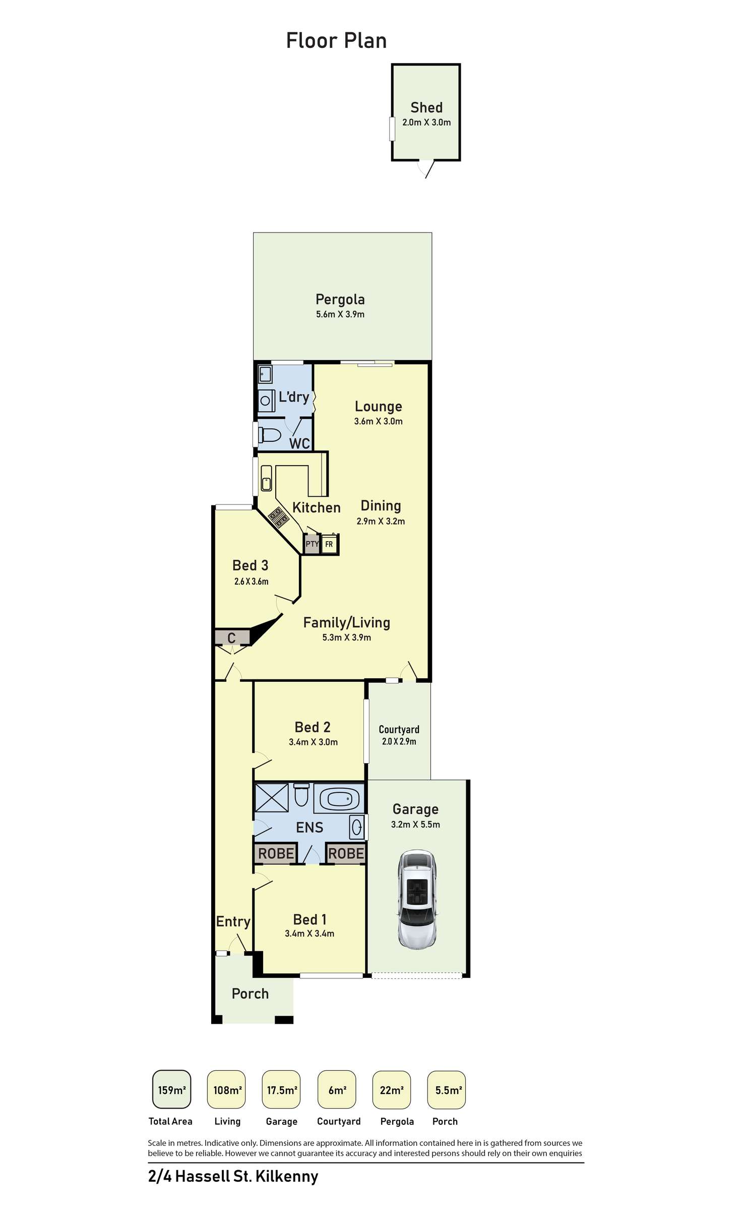Floorplan of Homely house listing, 2/4 Hassell Street, Kilkenny SA 5009