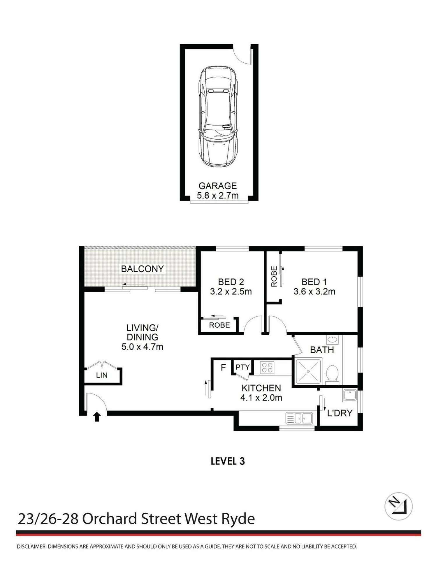 Floorplan of Homely apartment listing, 23/26-28 Orchard Street, West Ryde NSW 2114