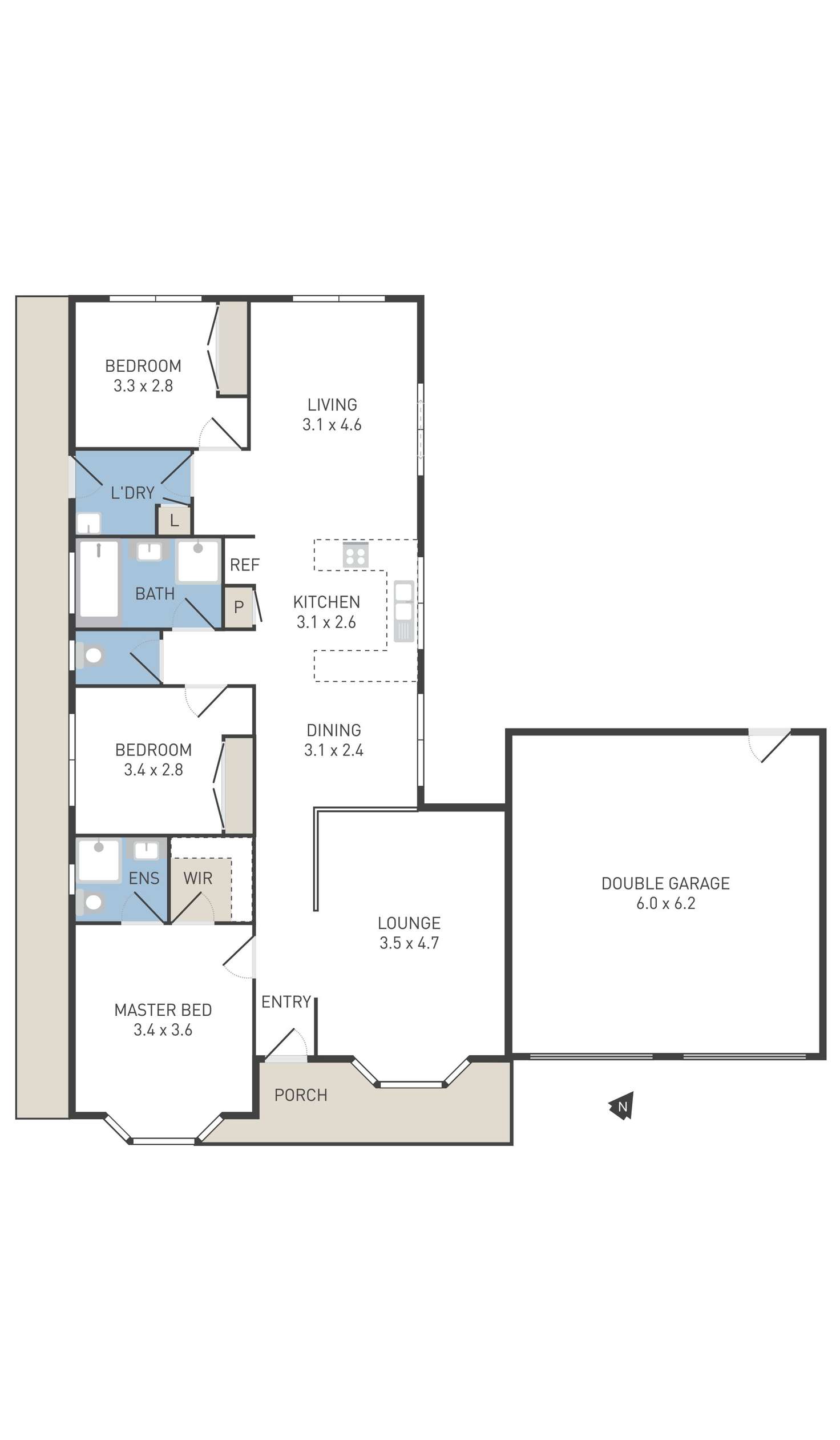 Floorplan of Homely house listing, 6 Boston Place, Hoppers Crossing VIC 3029