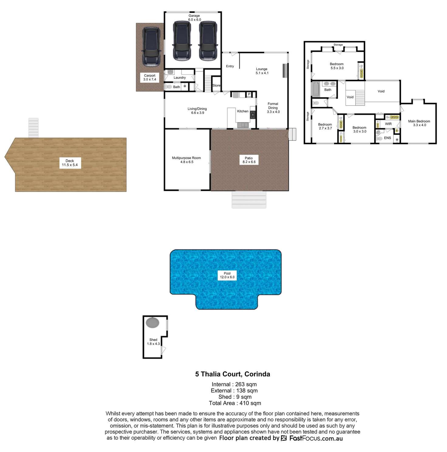 Floorplan of Homely house listing, 5 Thalia Court, Corinda QLD 4075