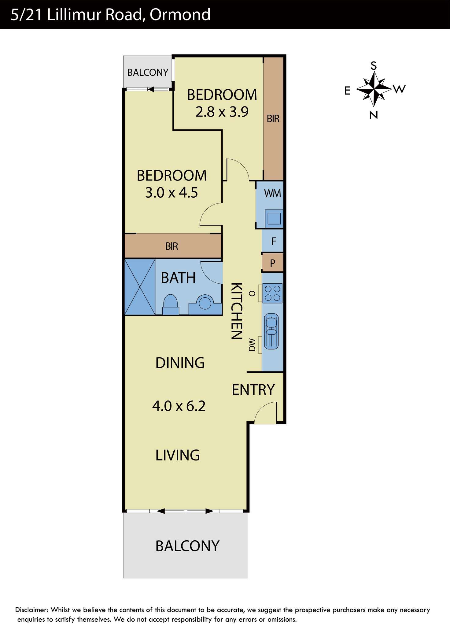 Floorplan of Homely apartment listing, 5/21 Lillimur Road, Ormond VIC 3204