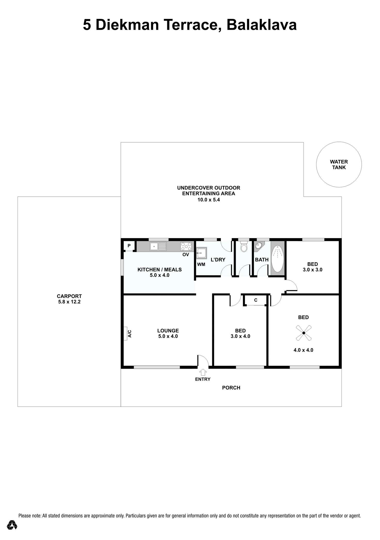 Floorplan of Homely house listing, 5 Diekman Terrace, Balaklava SA 5461