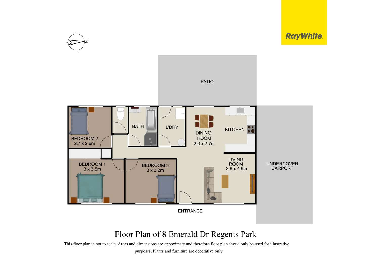 Floorplan of Homely house listing, 8 Emerald Drive, Regents Park QLD 4118