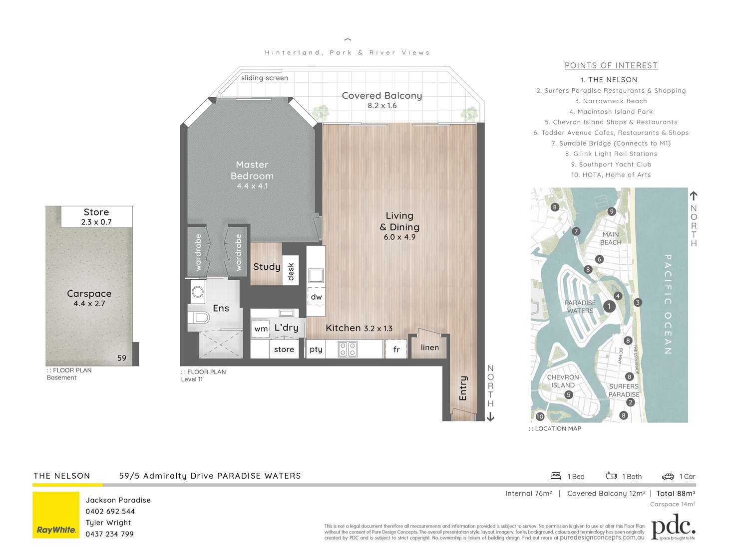 Floorplan of Homely unit listing, 59/5 Admiralty Drive, Surfers Paradise QLD 4217