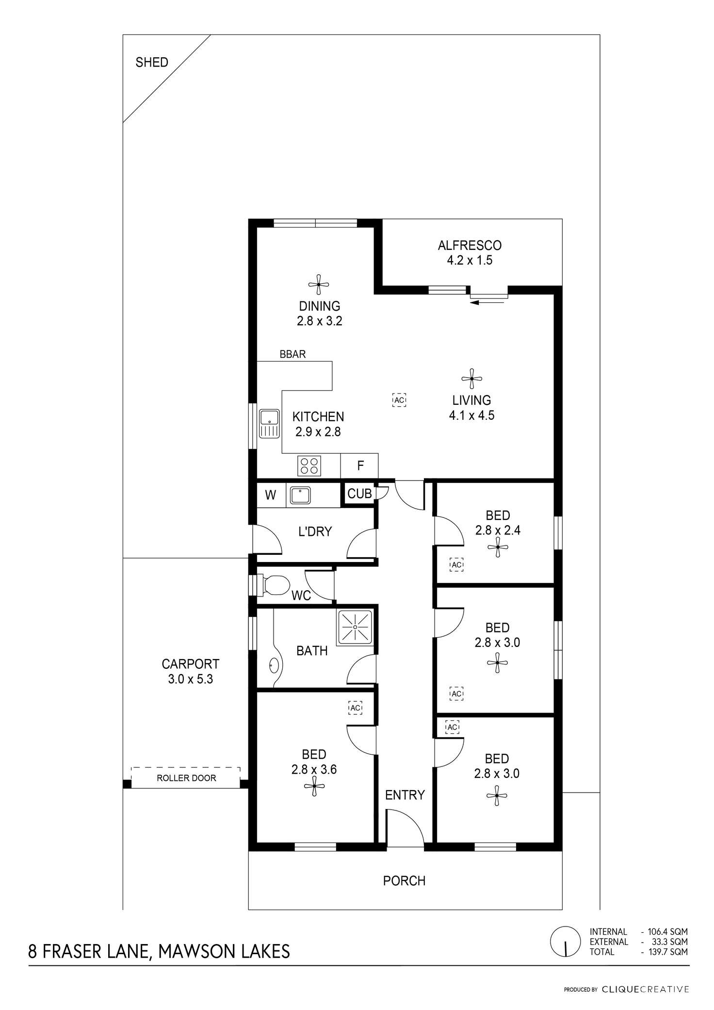 Floorplan of Homely house listing, 8 Fraser Lane, Mawson Lakes SA 5095