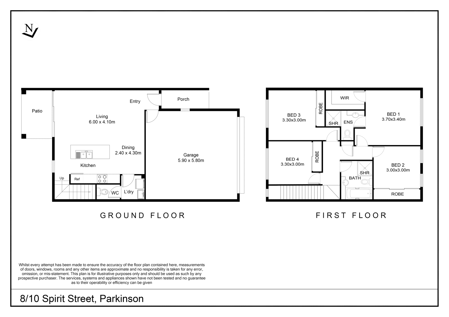 Floorplan of Homely townhouse listing, 8/10 Spirit Street, Parkinson QLD 4115