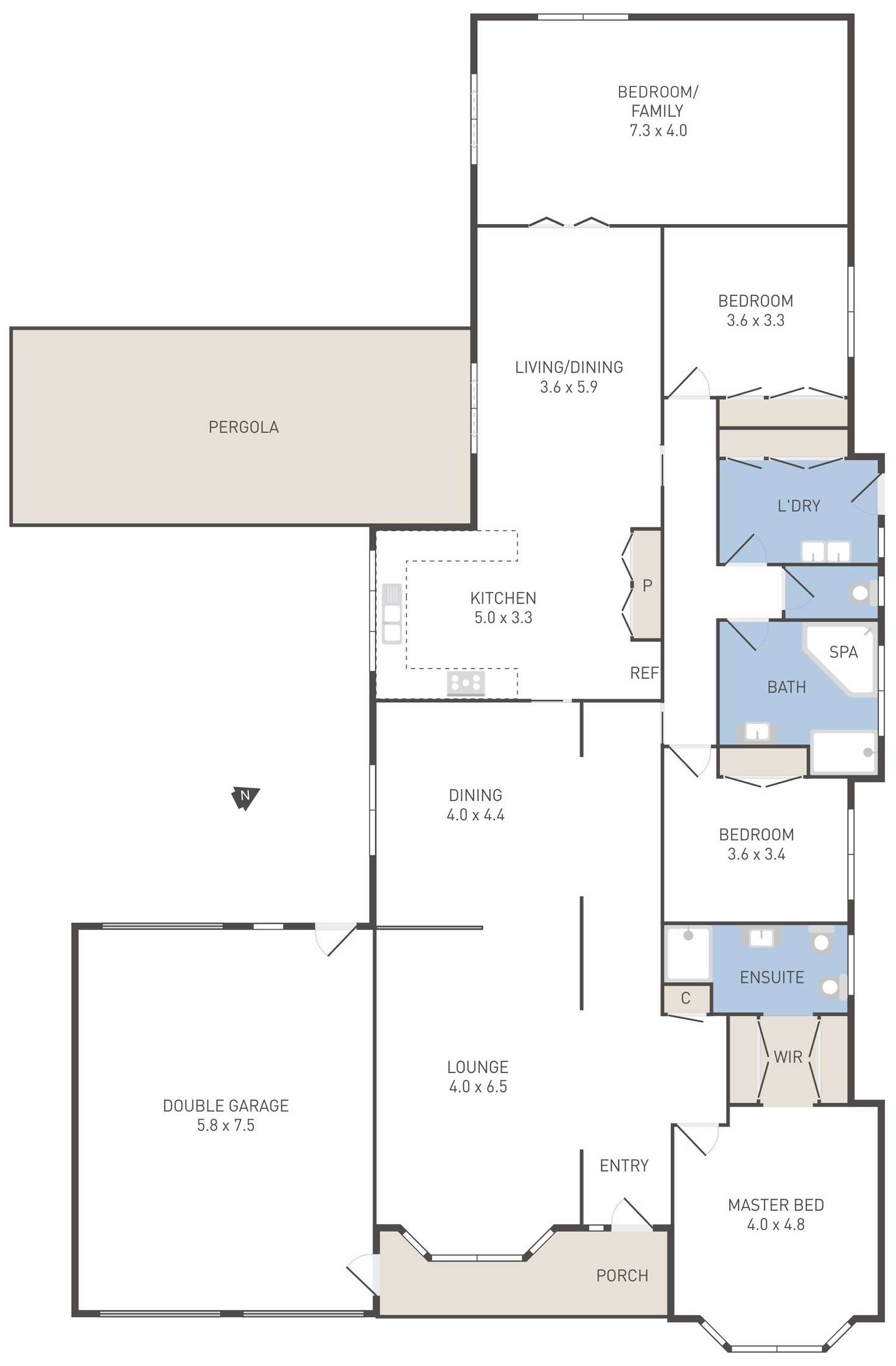 Floorplan of Homely house listing, 8 Hilden Close, Hoppers Crossing VIC 3029
