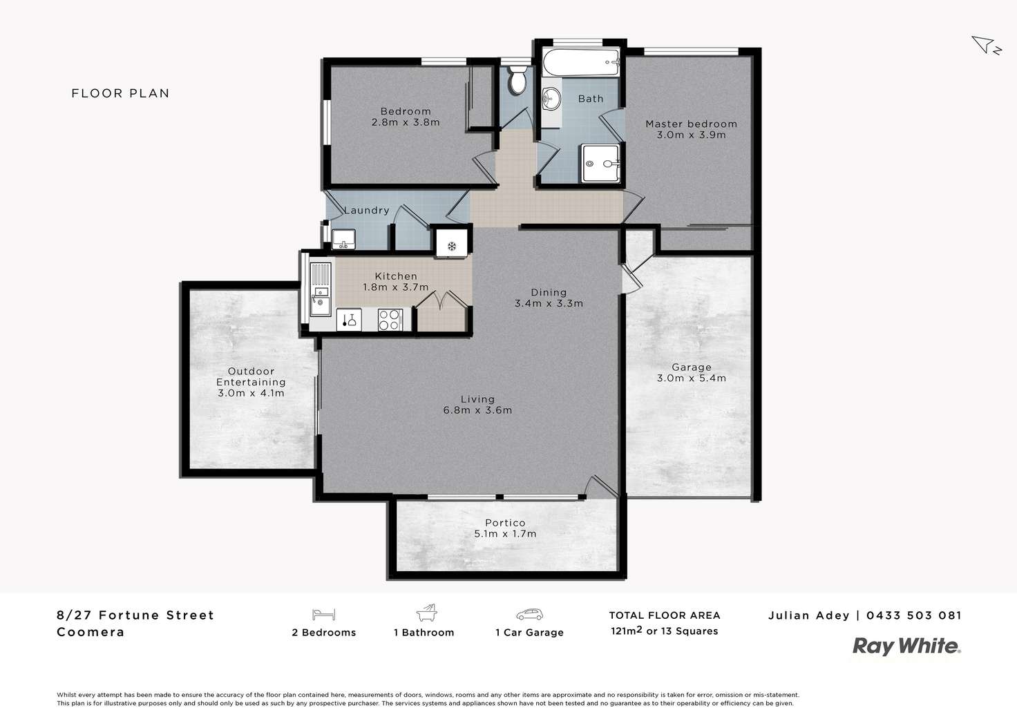 Floorplan of Homely unit listing, 8/27 Fortune Street, Coomera QLD 4209