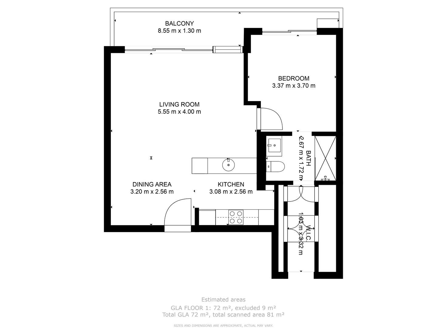 Floorplan of Homely apartment listing, 1502/12 Enderley Avenue, Surfers Paradise QLD 4217