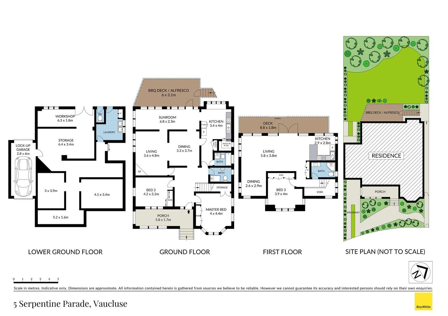 Floorplan of Homely house listing, 5 Serpentine Parade, Vaucluse NSW 2030