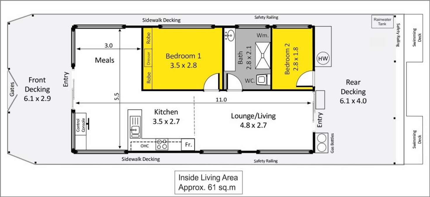 Floorplan of Homely house listing, Mooring/19 Ral Ral, Renmark SA 5341