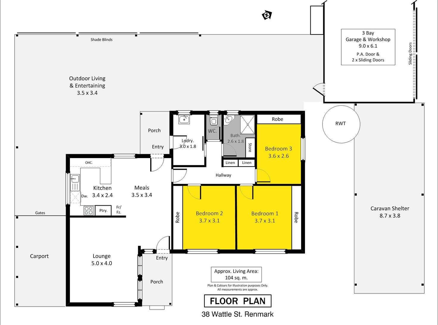 Floorplan of Homely house listing, 38 Wattle Street, Renmark SA 5341