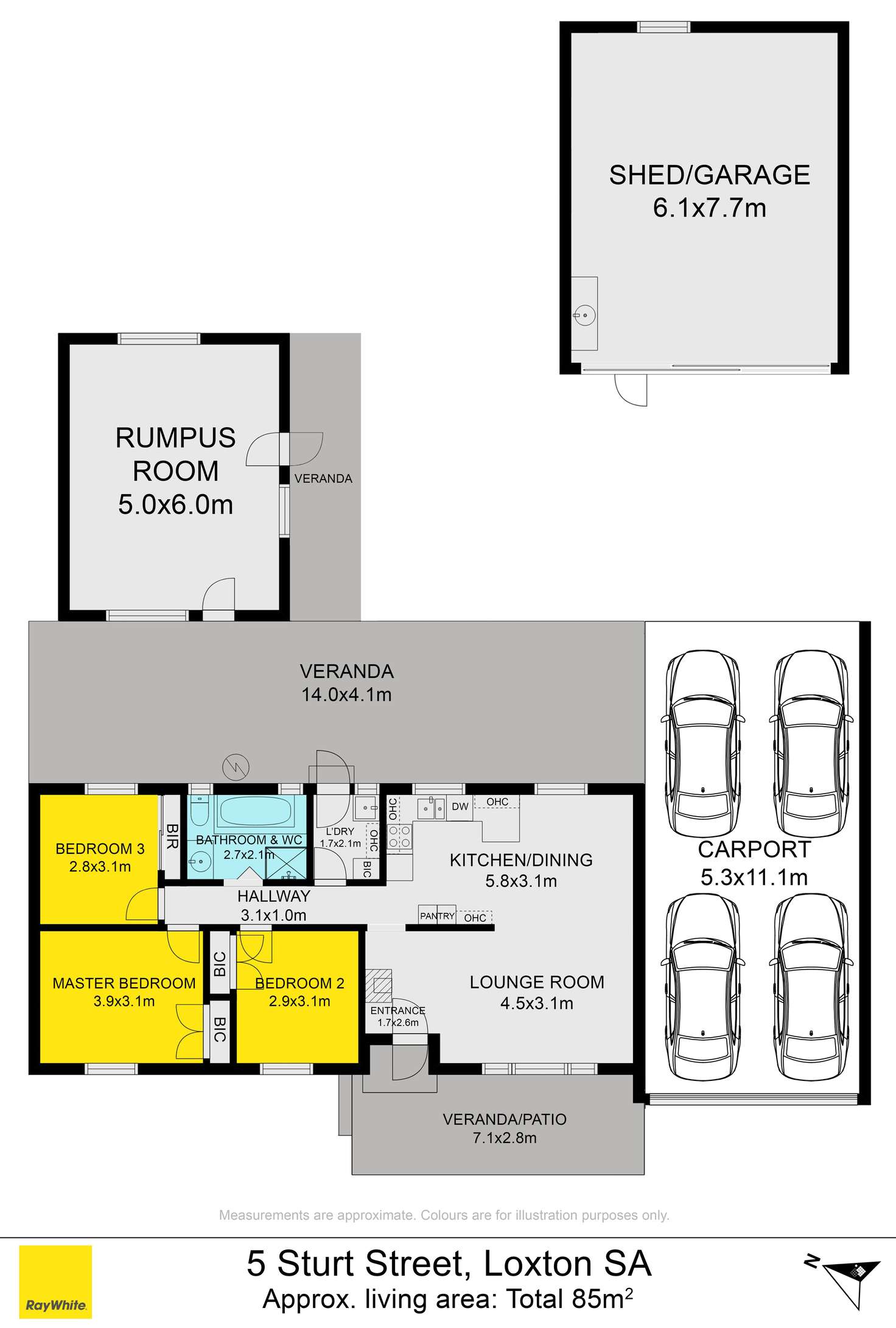 Floorplan of Homely house listing, 5 Sturt Street, Loxton SA 5333