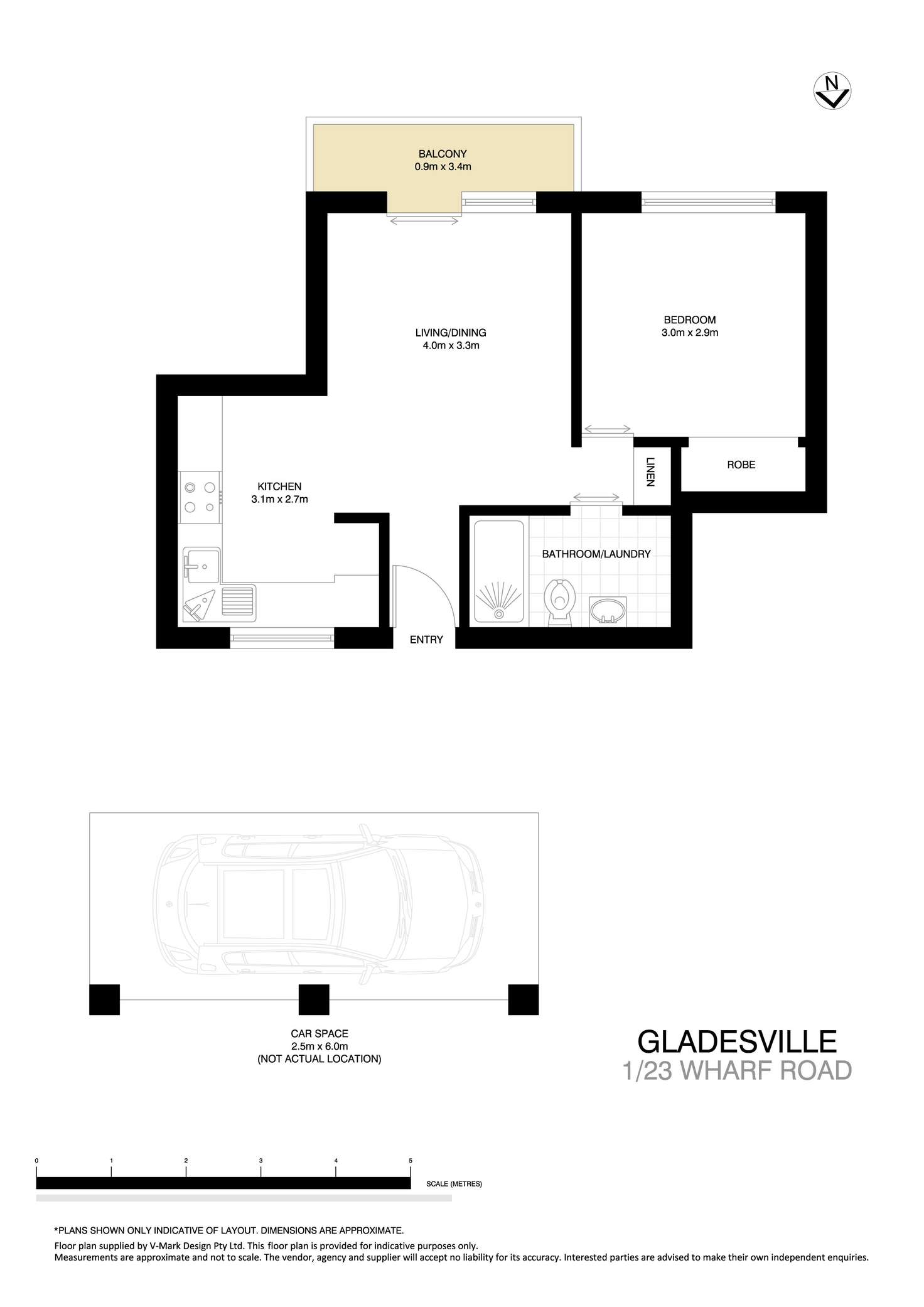 Floorplan of Homely apartment listing, 1/23 Wharf Road, Gladesville NSW 2111