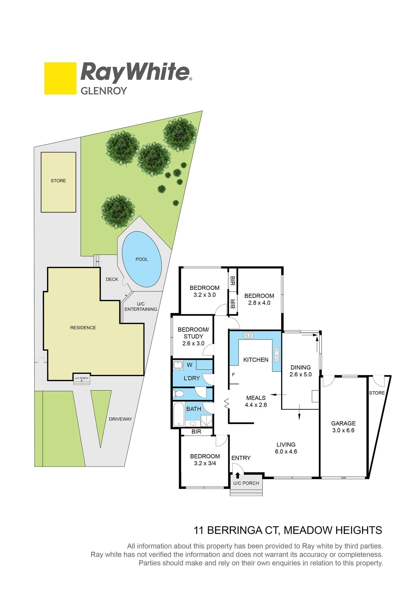 Floorplan of Homely house listing, 11 Berringa Court, Meadow Heights VIC 3048