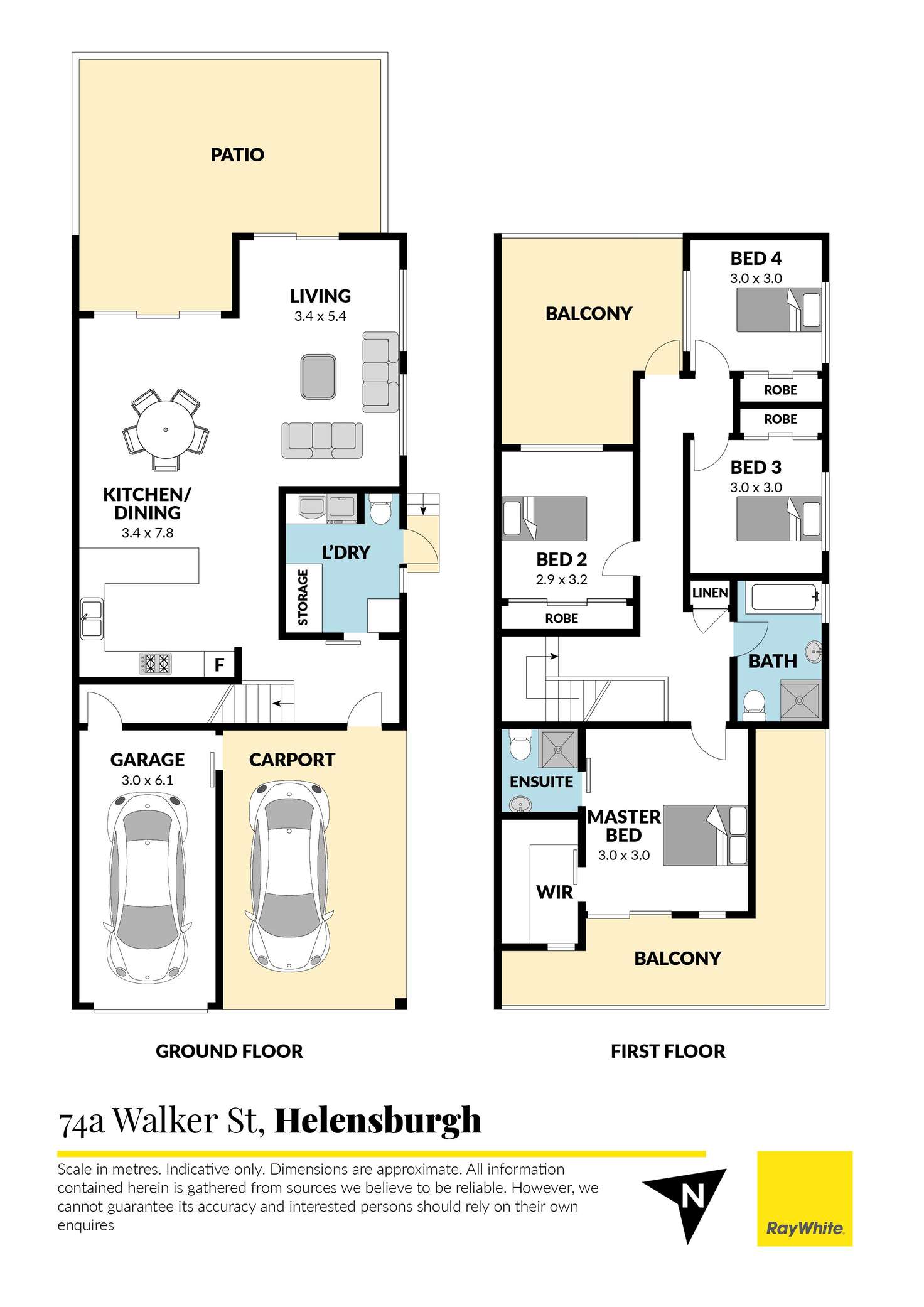 Floorplan of Homely semiDetached listing, 74a Walker Street, Helensburgh NSW 2508