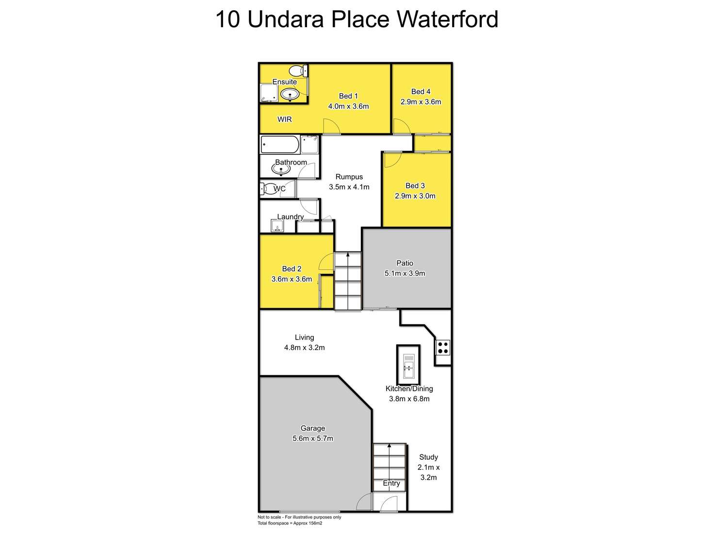 Floorplan of Homely house listing, 10 Undara Place, Waterford QLD 4133