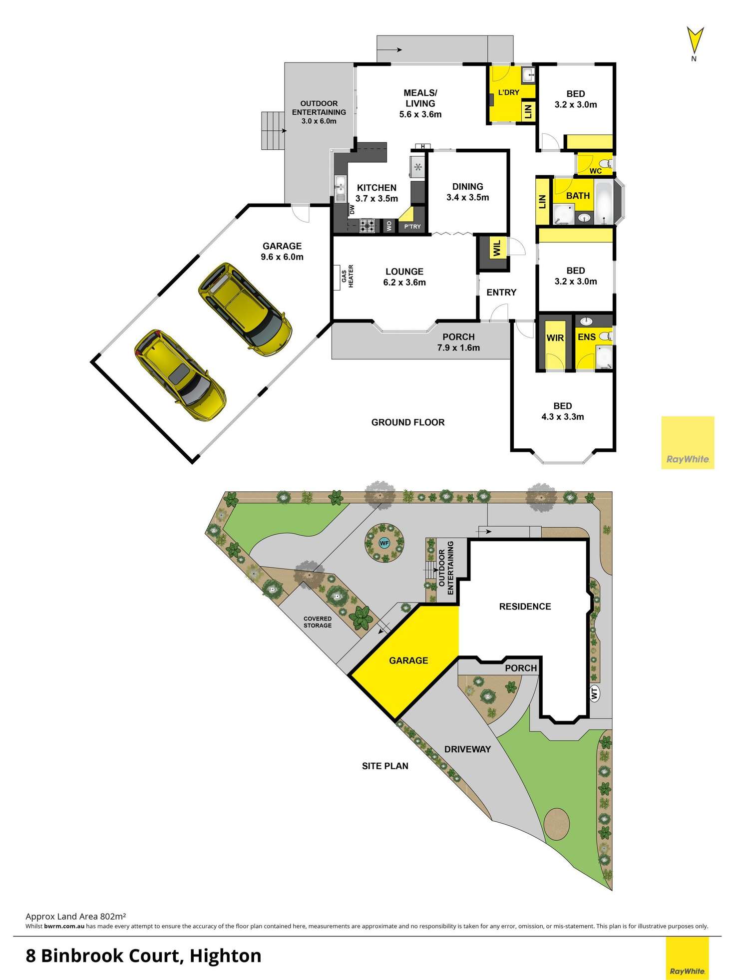Floorplan of Homely house listing, 8 Binbrook Court, Highton VIC 3216