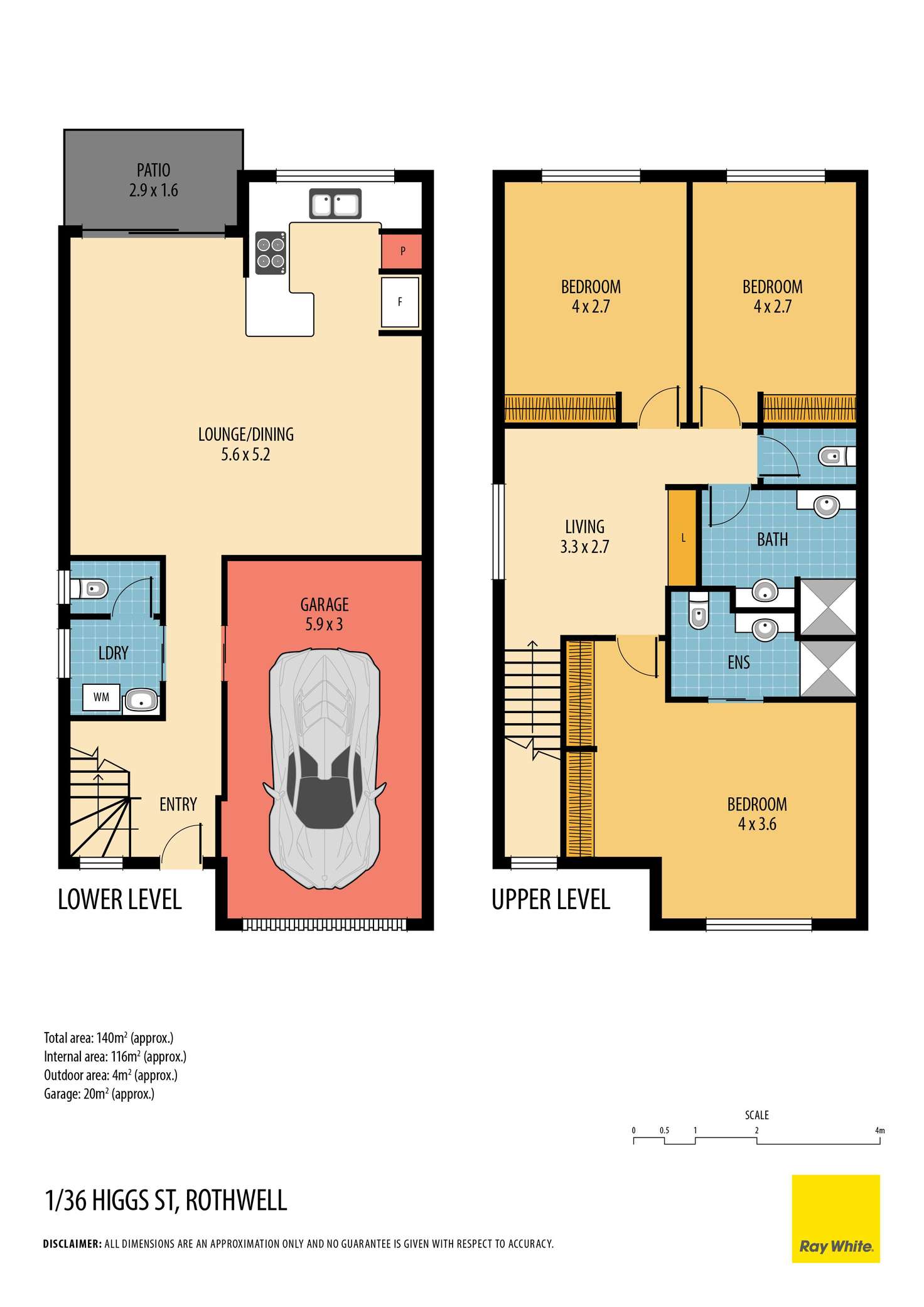 Floorplan of Homely townhouse listing, 1/36 Higgs Street, Deception Bay QLD 4508
