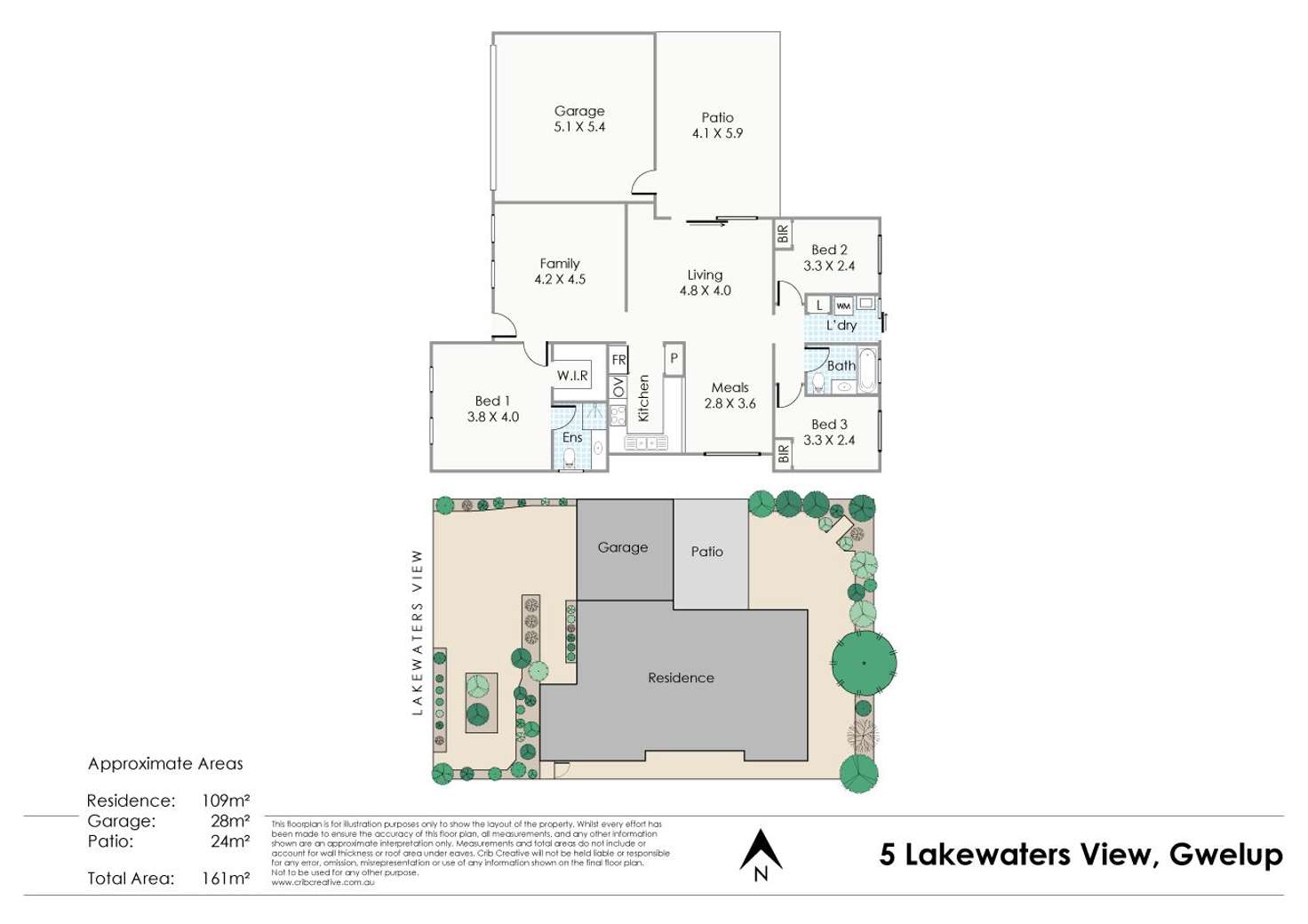 Floorplan of Homely house listing, 5 Lakewaters View, Gwelup WA 6018