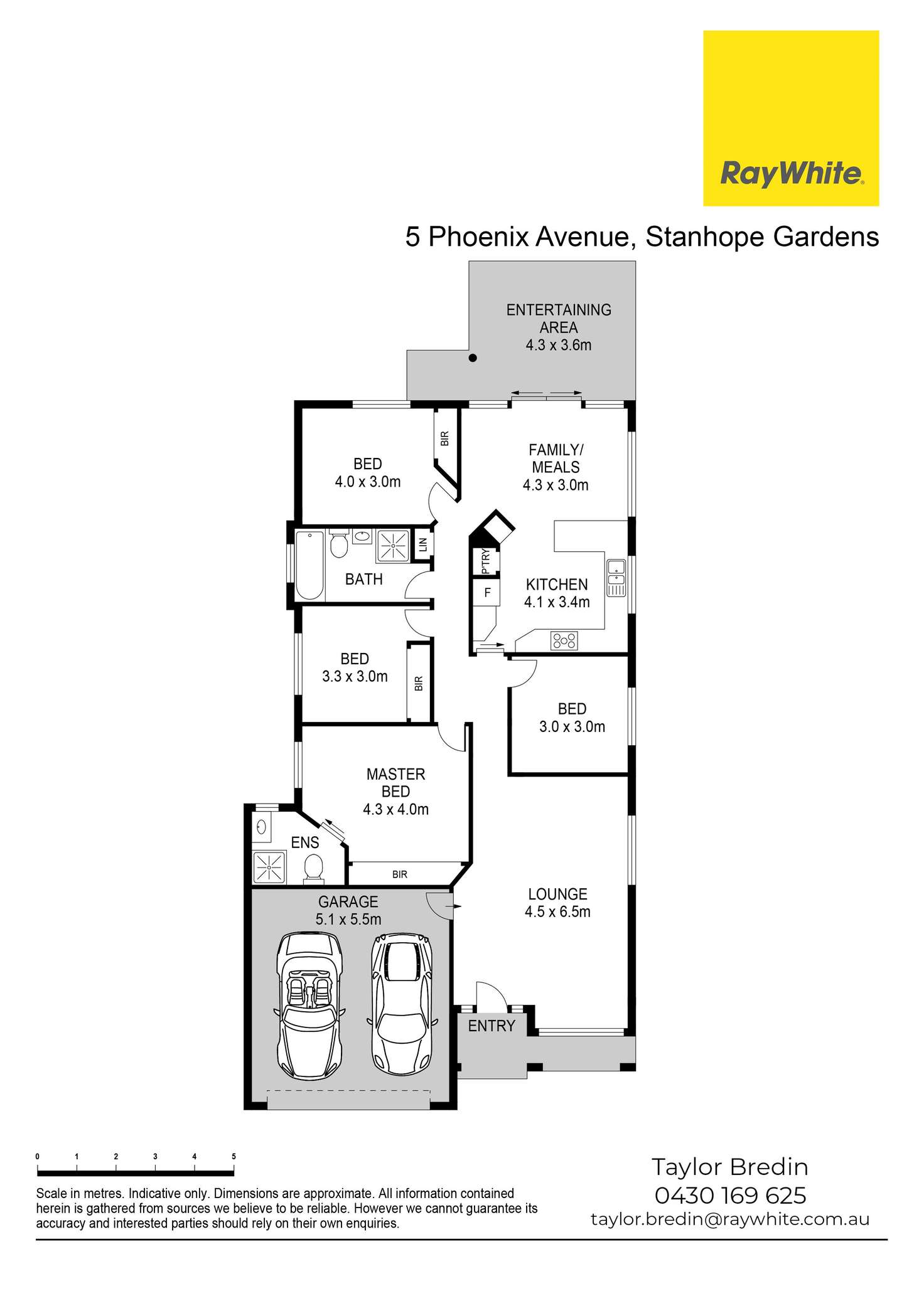 Floorplan of Homely house listing, 5 Phoenix Avenue, Stanhope Gardens NSW 2768