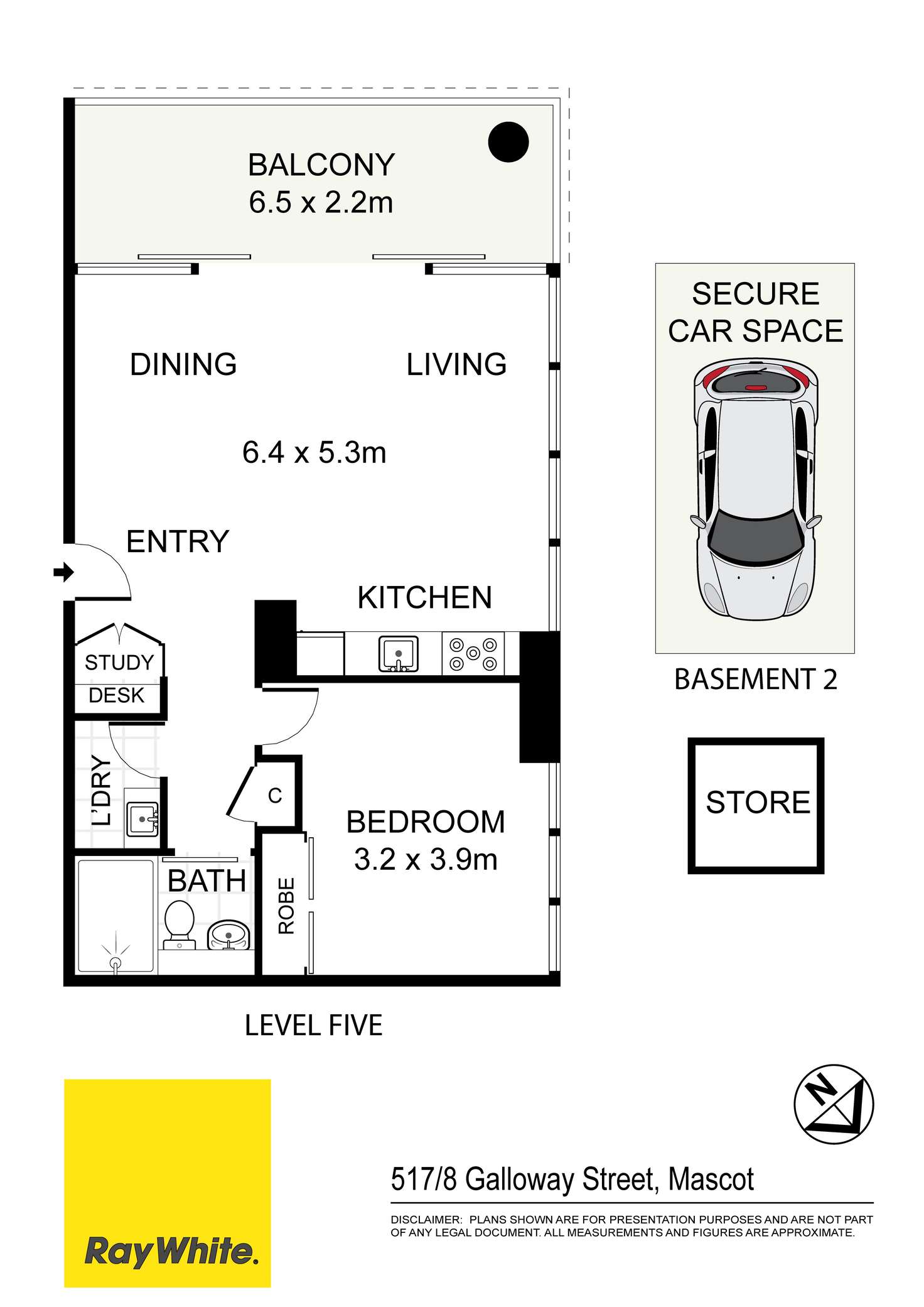 Floorplan of Homely apartment listing, 517/8 Galloway Street, Mascot NSW 2020