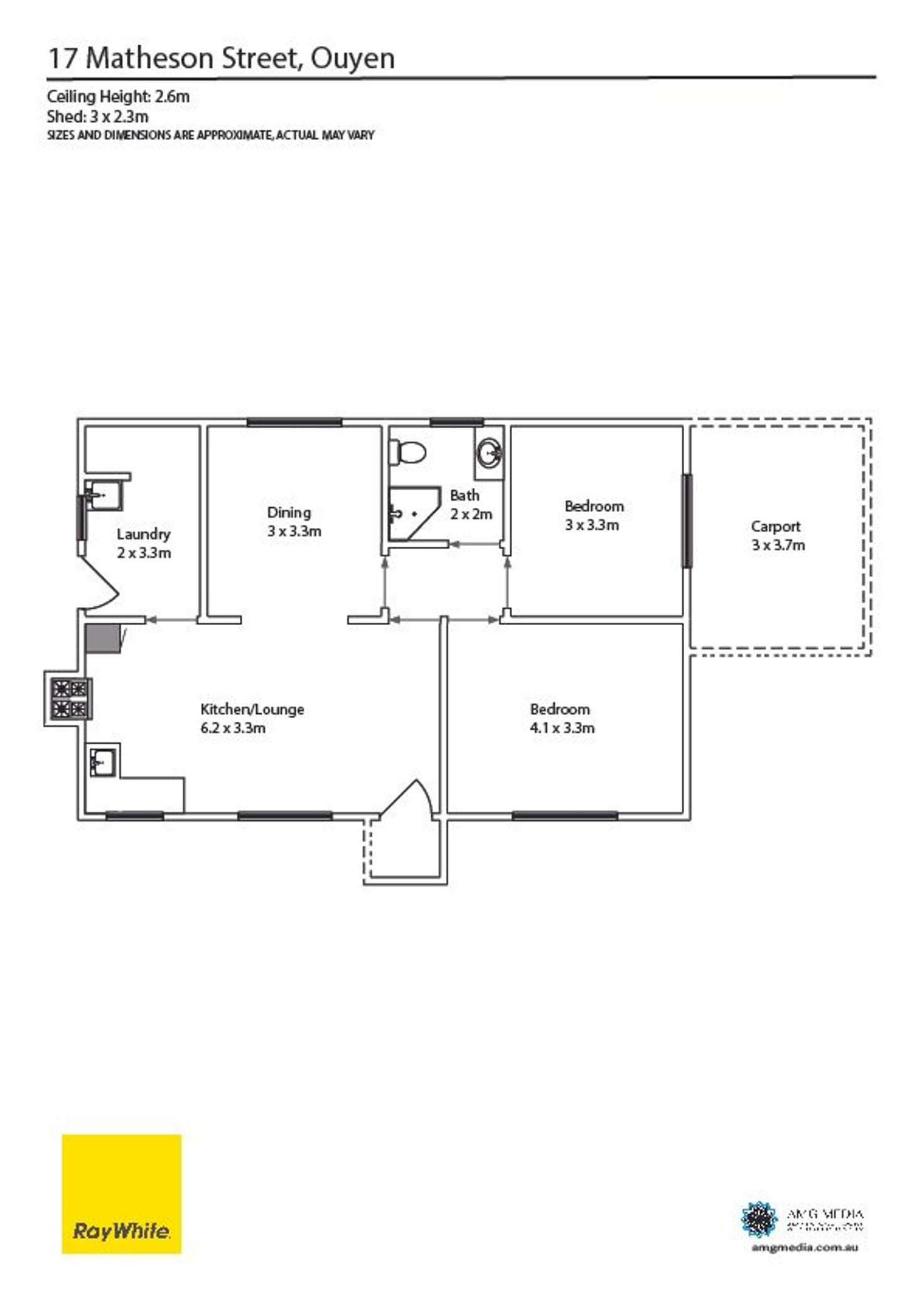 Floorplan of Homely house listing, 17 Matheson Street, Ouyen VIC 3490