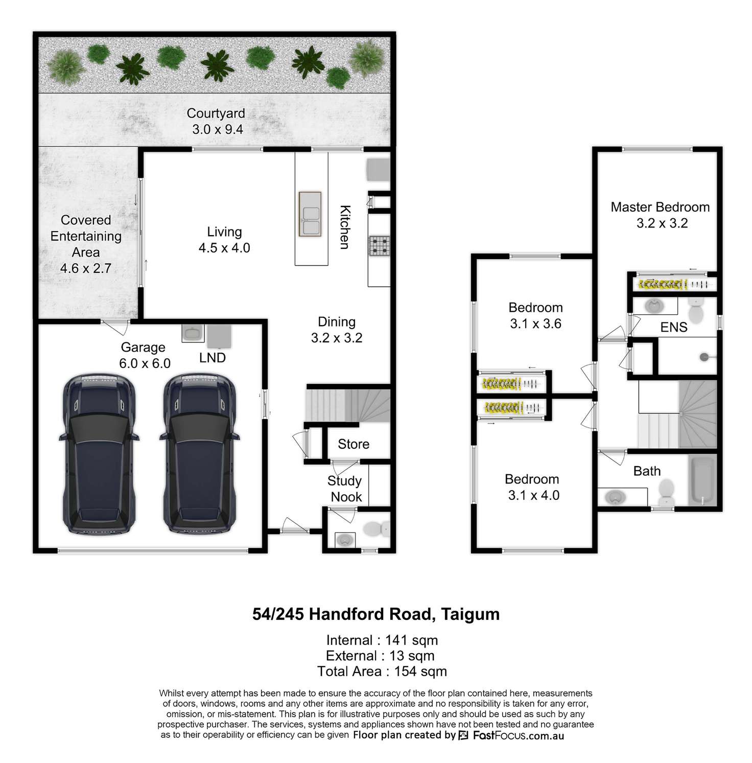 Floorplan of Homely townhouse listing, 54/245 Handford Road, Taigum QLD 4018