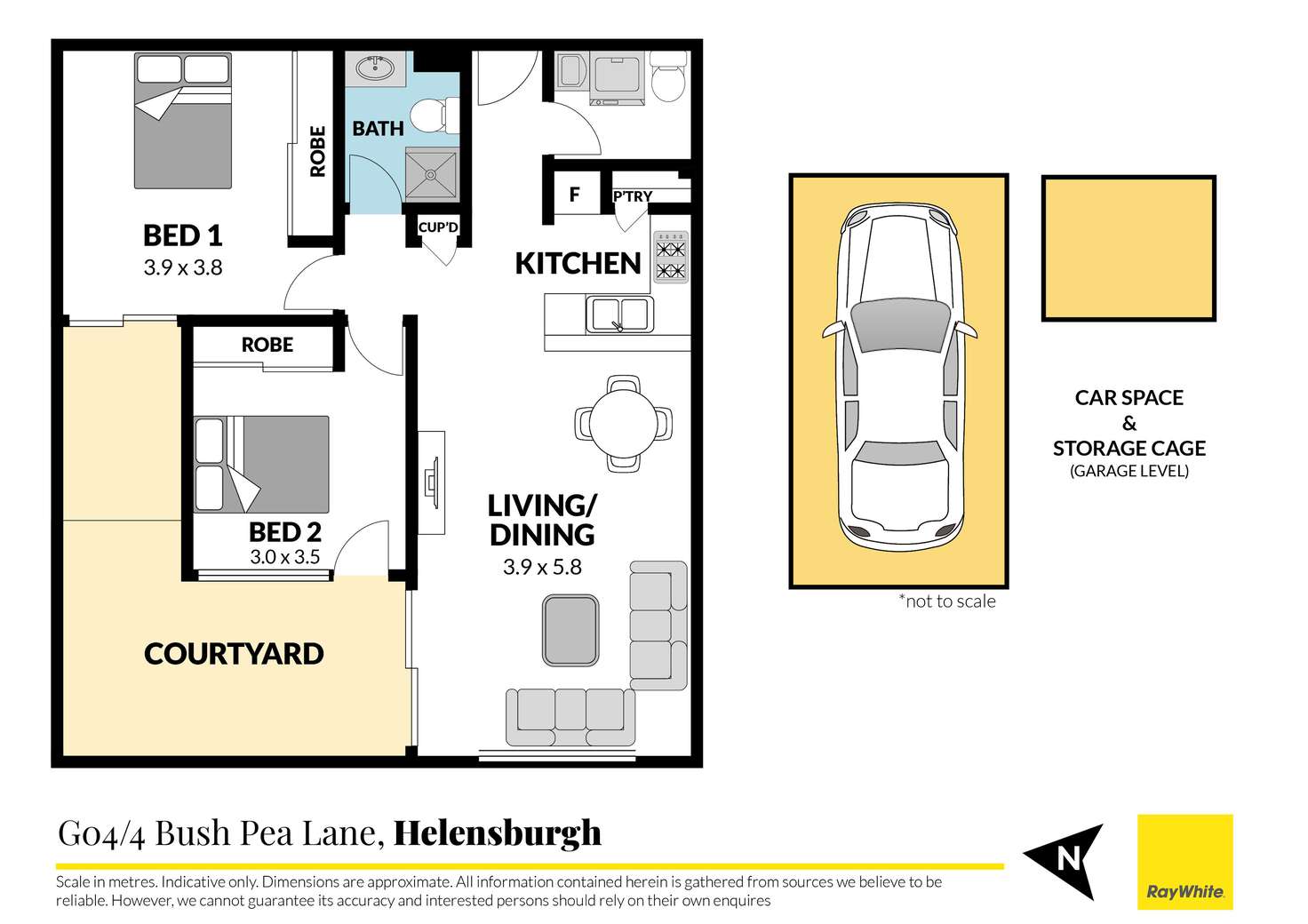 Floorplan of Homely apartment listing, G04/4 Bush Pea Lane, Helensburgh NSW 2508