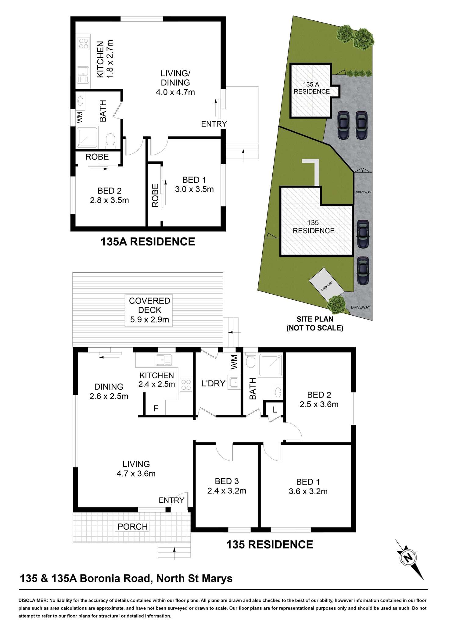 Floorplan of Homely house listing, 135 & 135A Boronia Road, North St Marys NSW 2760