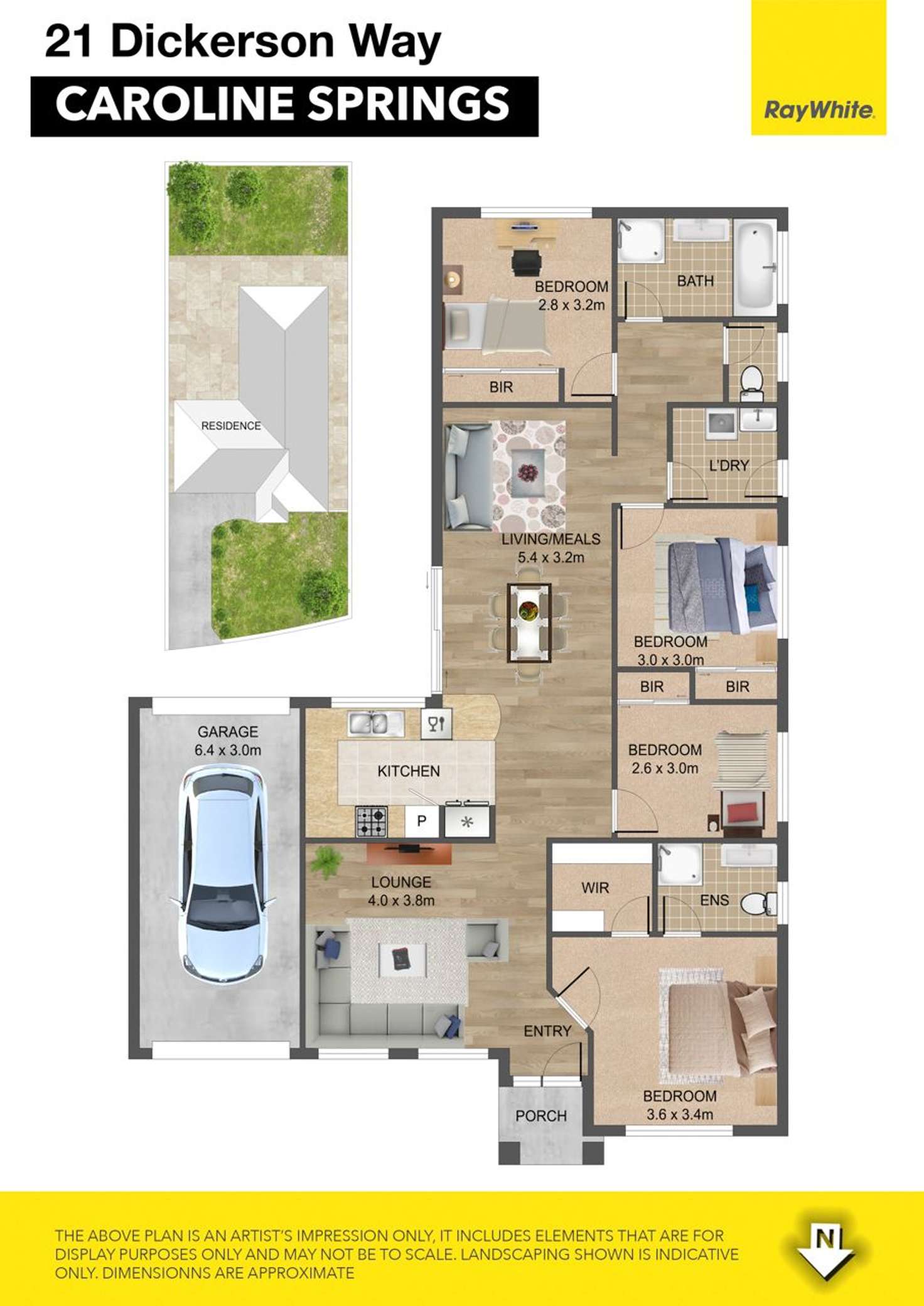 Floorplan of Homely house listing, 21 Dickerson Way, Caroline Springs VIC 3023