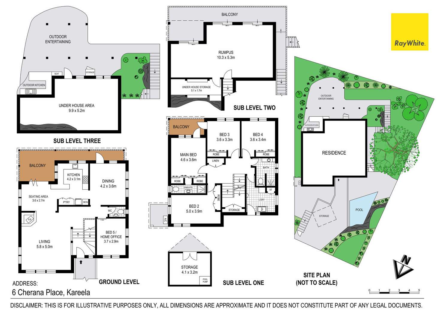 Floorplan of Homely house listing, 6 Cherana Place, Kareela NSW 2232