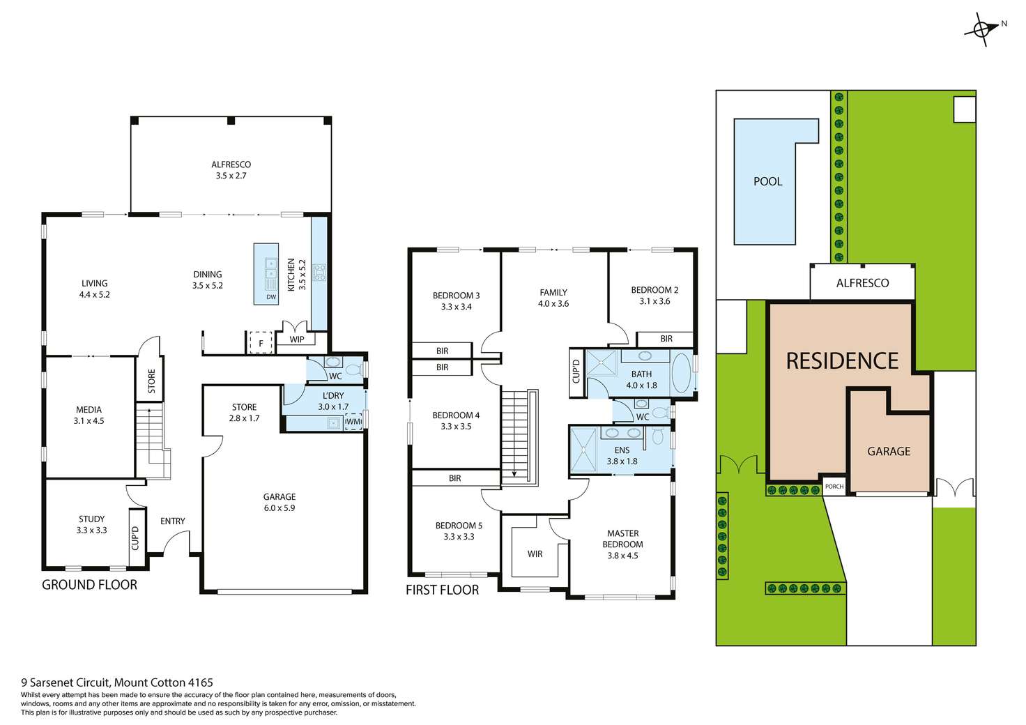 Floorplan of Homely house listing, 9 Sarsenet Circuit, Mount Cotton QLD 4165