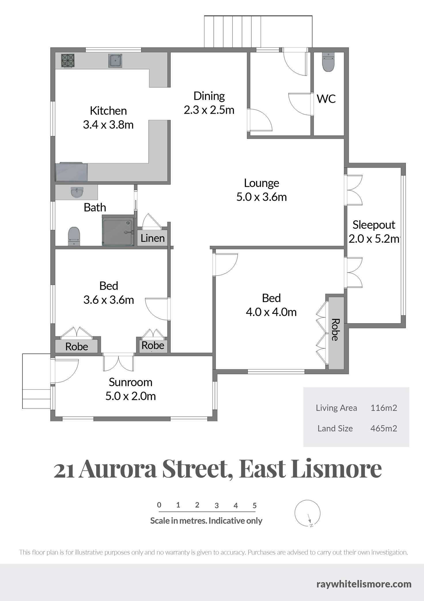 Floorplan of Homely house listing, 21 Aurora Street, East Lismore NSW 2480