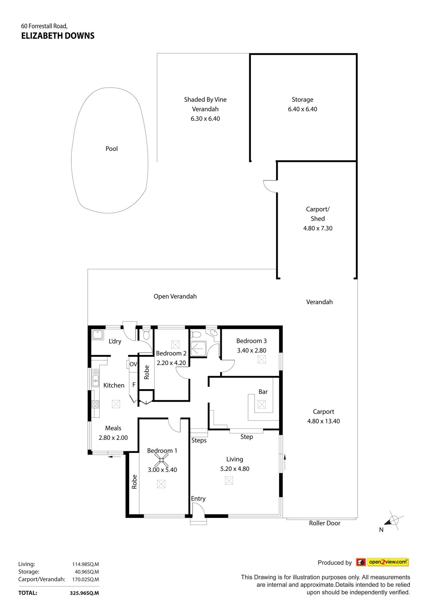 Floorplan of Homely house listing, 60 Forrestall Road, Elizabeth Downs SA 5113