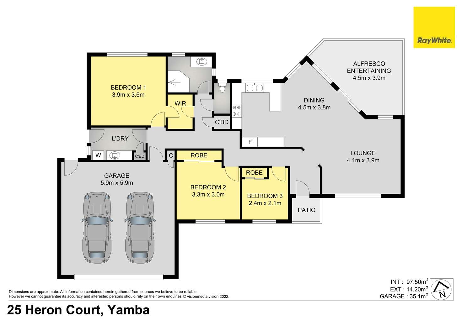Floorplan of Homely house listing, 25 Heron Court, Yamba NSW 2464