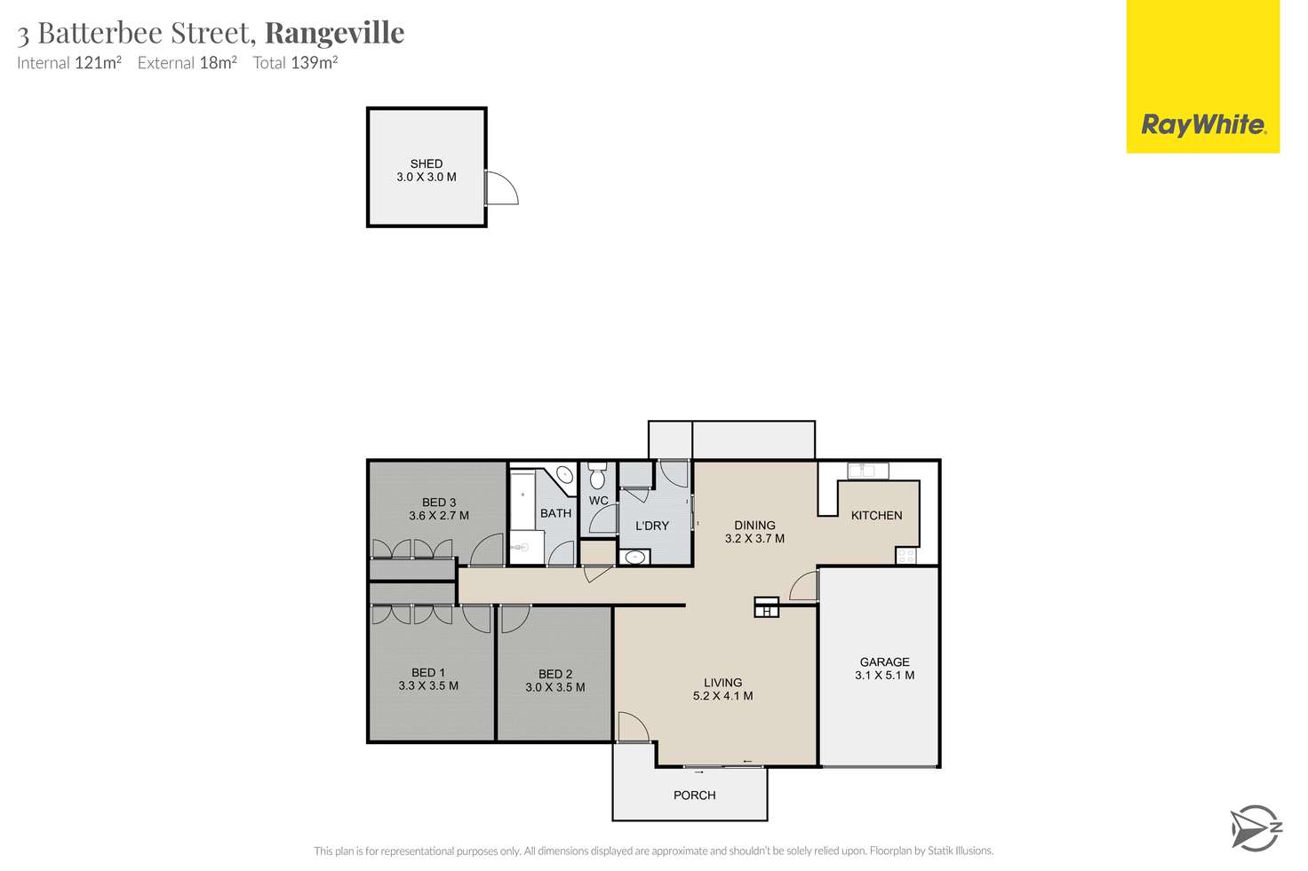 Floorplan of Homely house listing, 3 Batterbee Street, Rangeville QLD 4350