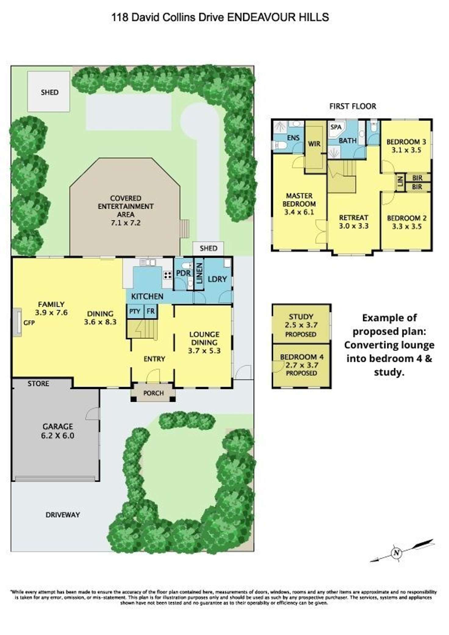 Floorplan of Homely house listing, 118 David Collins Drive, Endeavour Hills VIC 3802