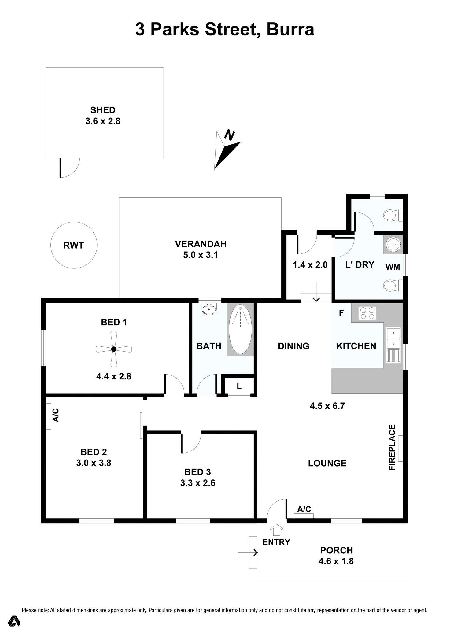 Floorplan of Homely house listing, 3 Parks Street, Burra SA 5417