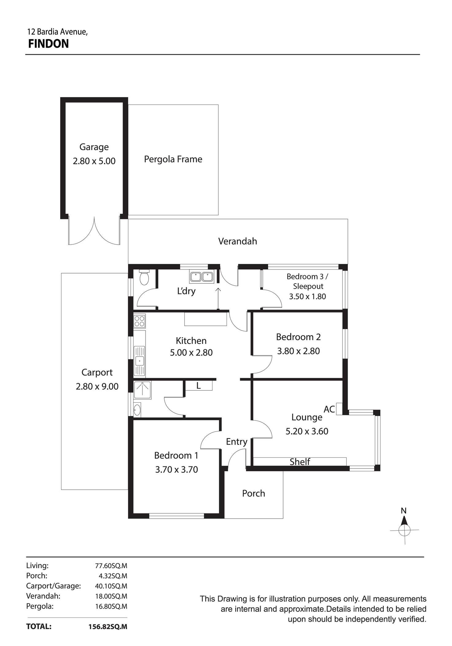 Floorplan of Homely house listing, 12 Bardia Avenue, Findon SA 5023