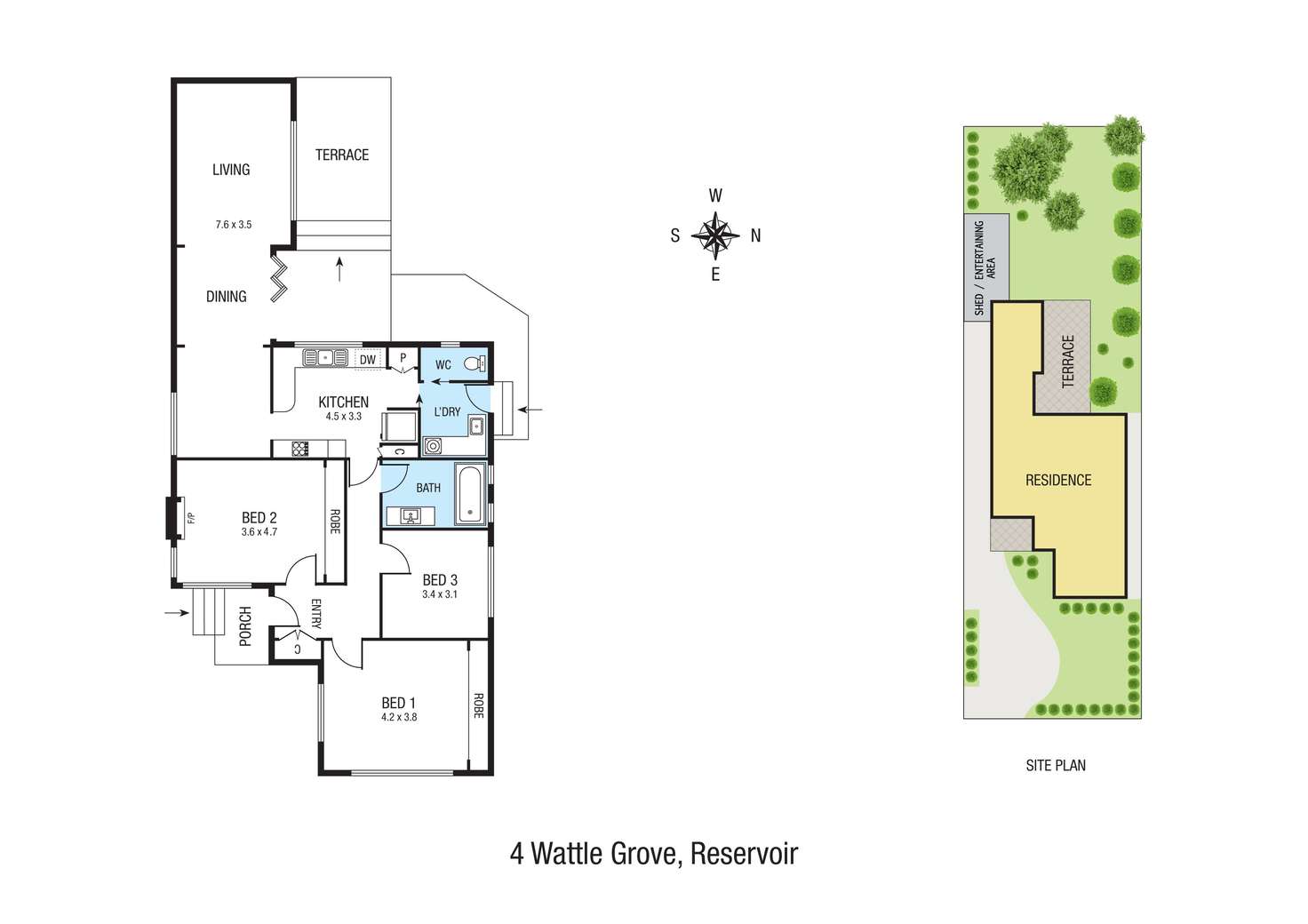 Floorplan of Homely house listing, 4 Wattle Grove, Reservoir VIC 3073