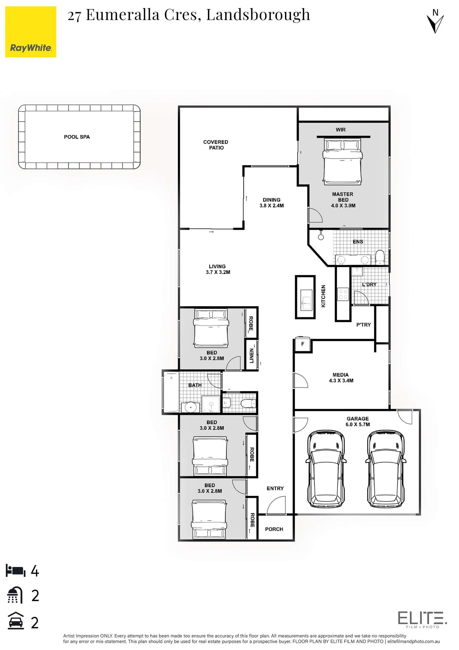 Floorplan of Homely house listing, 27 Eumeralla Crescent, Landsborough QLD 4550