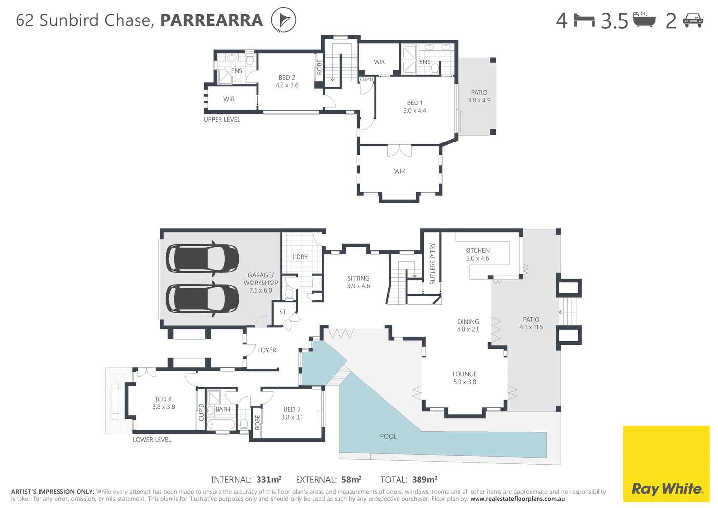 Floorplan of Homely house listing, 62 Sunbird Chase, Parrearra QLD 4575