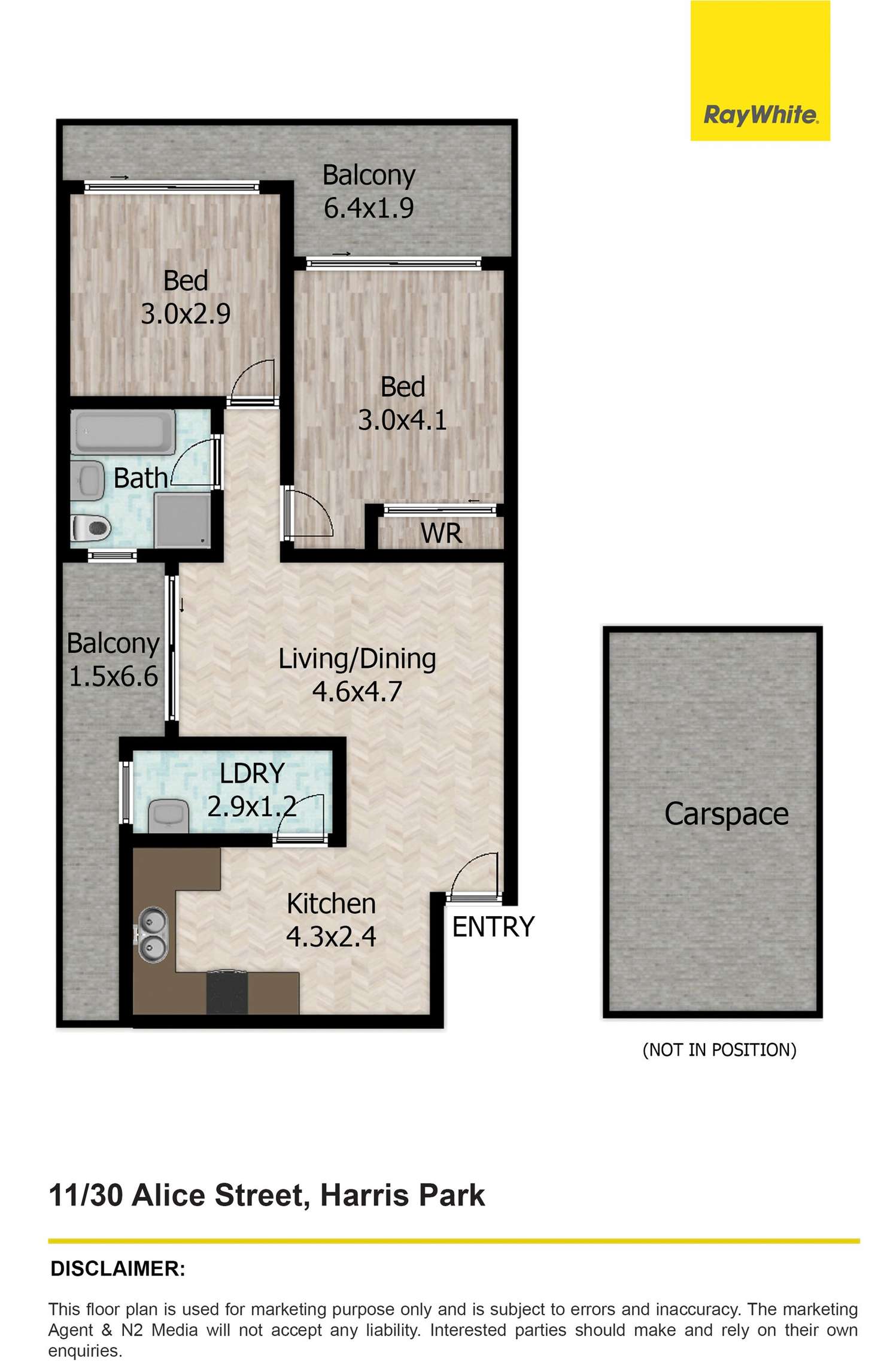 Floorplan of Homely unit listing, 11/30 Alice Street, Harris Park NSW 2150