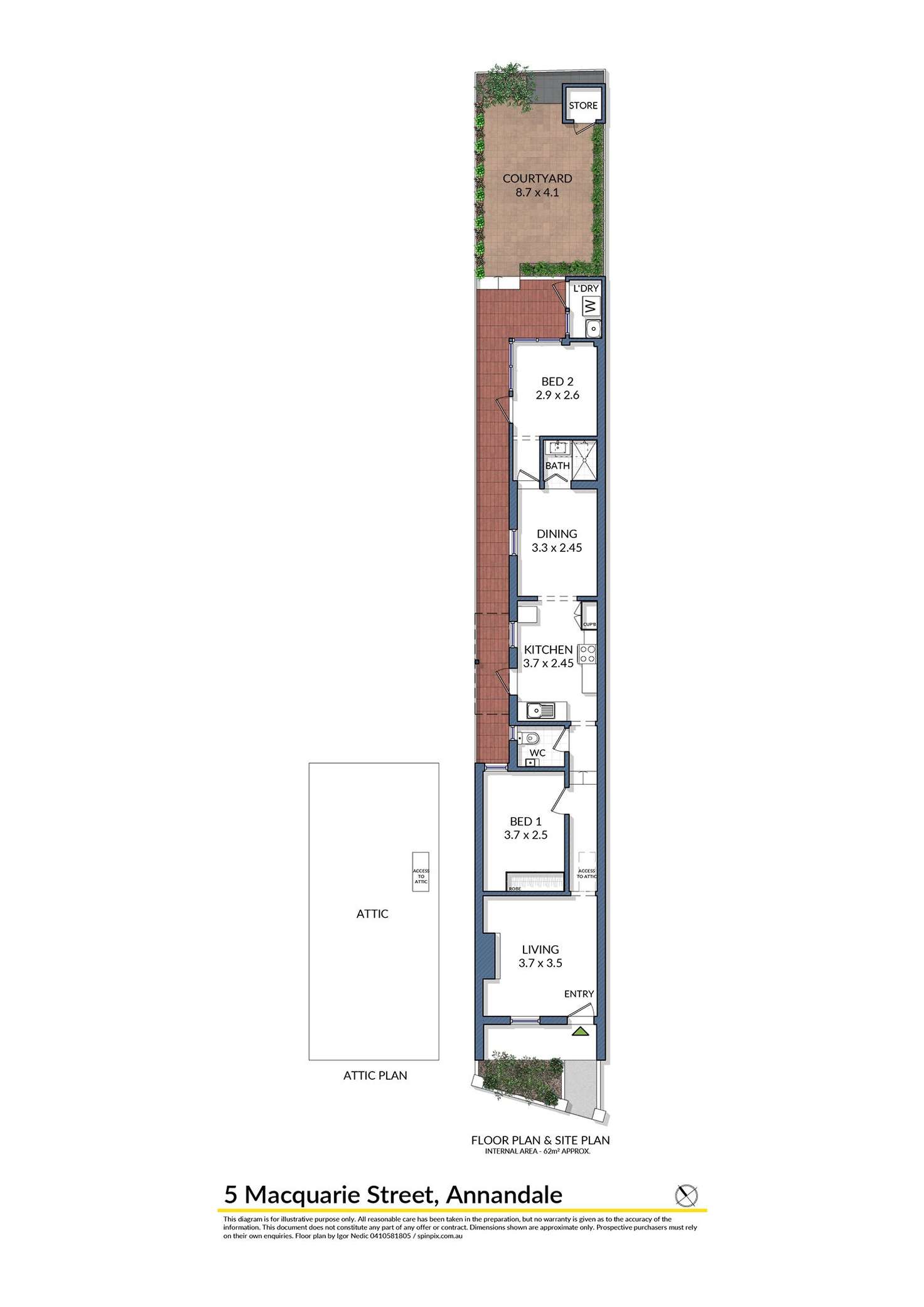Floorplan of Homely house listing, 5 Macquarie Street, Annandale NSW 2038