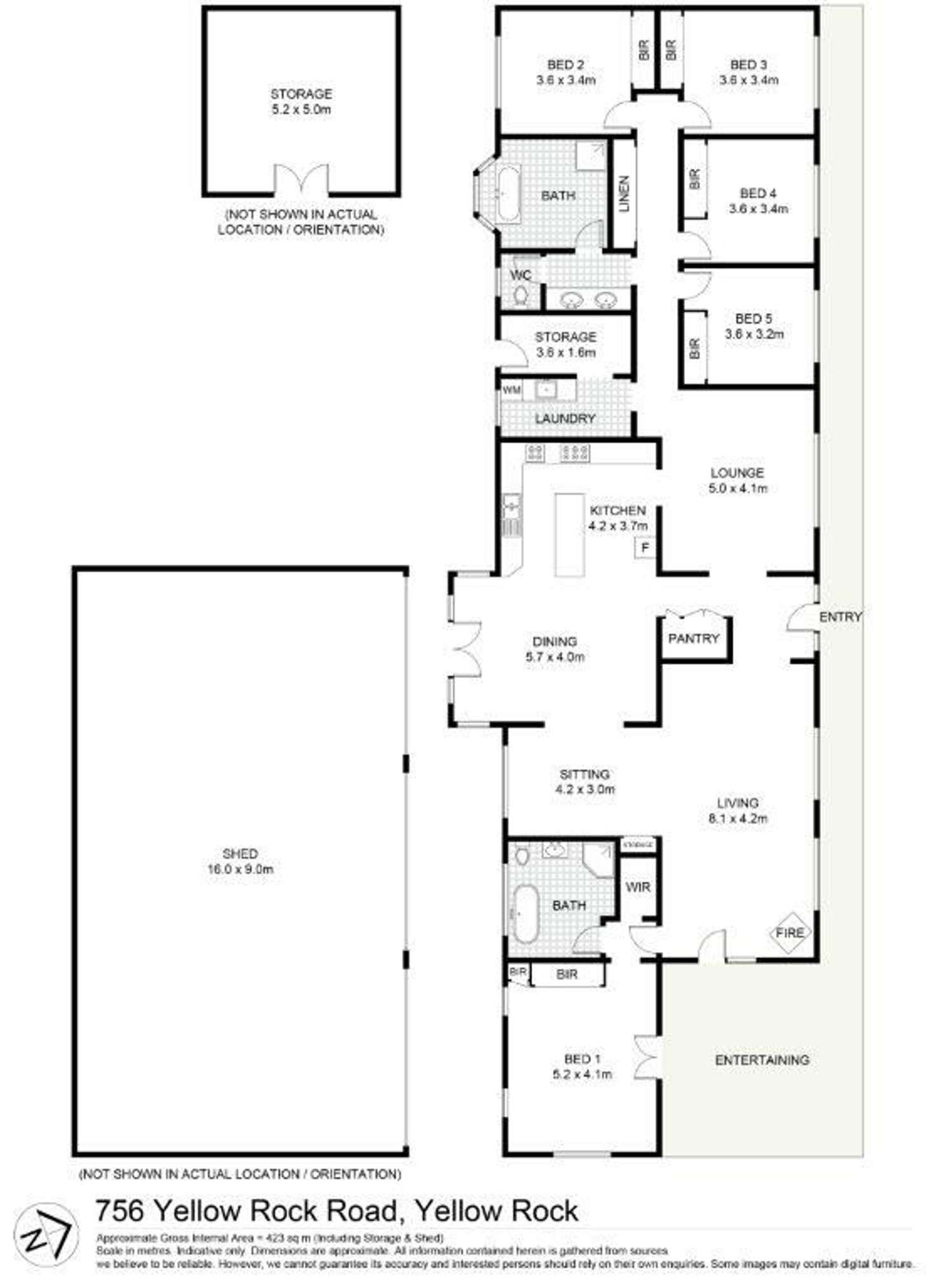 Floorplan of Homely ruralOther listing, 756 Yellow Rock Road, Yellow Rock NSW 2527